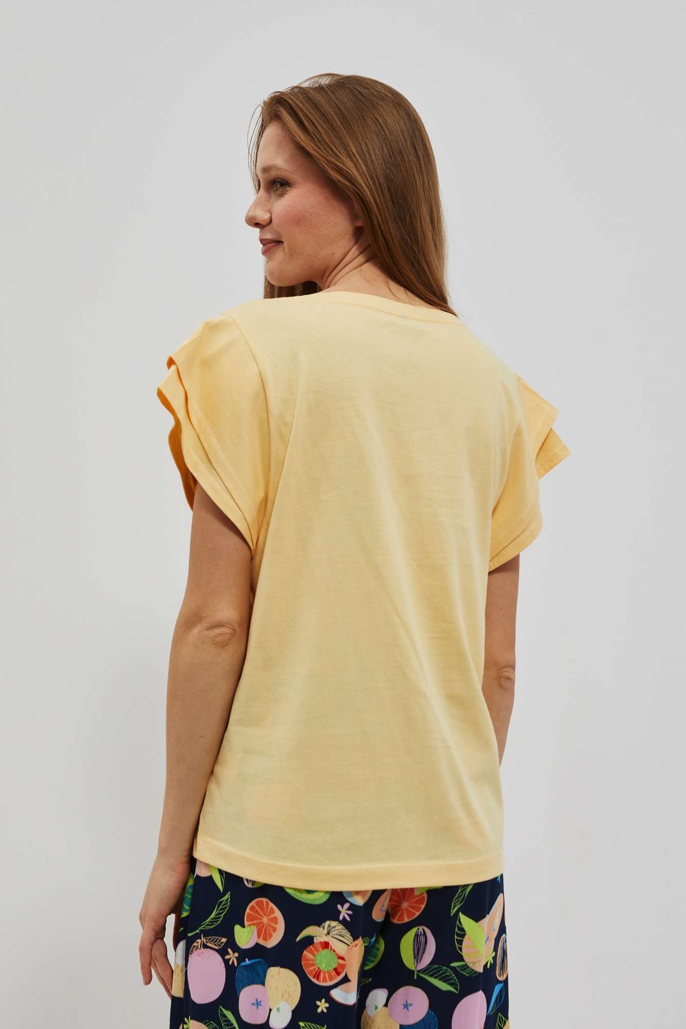 WOMEN'S T-SHIRT L-TS-4077 VANILLA