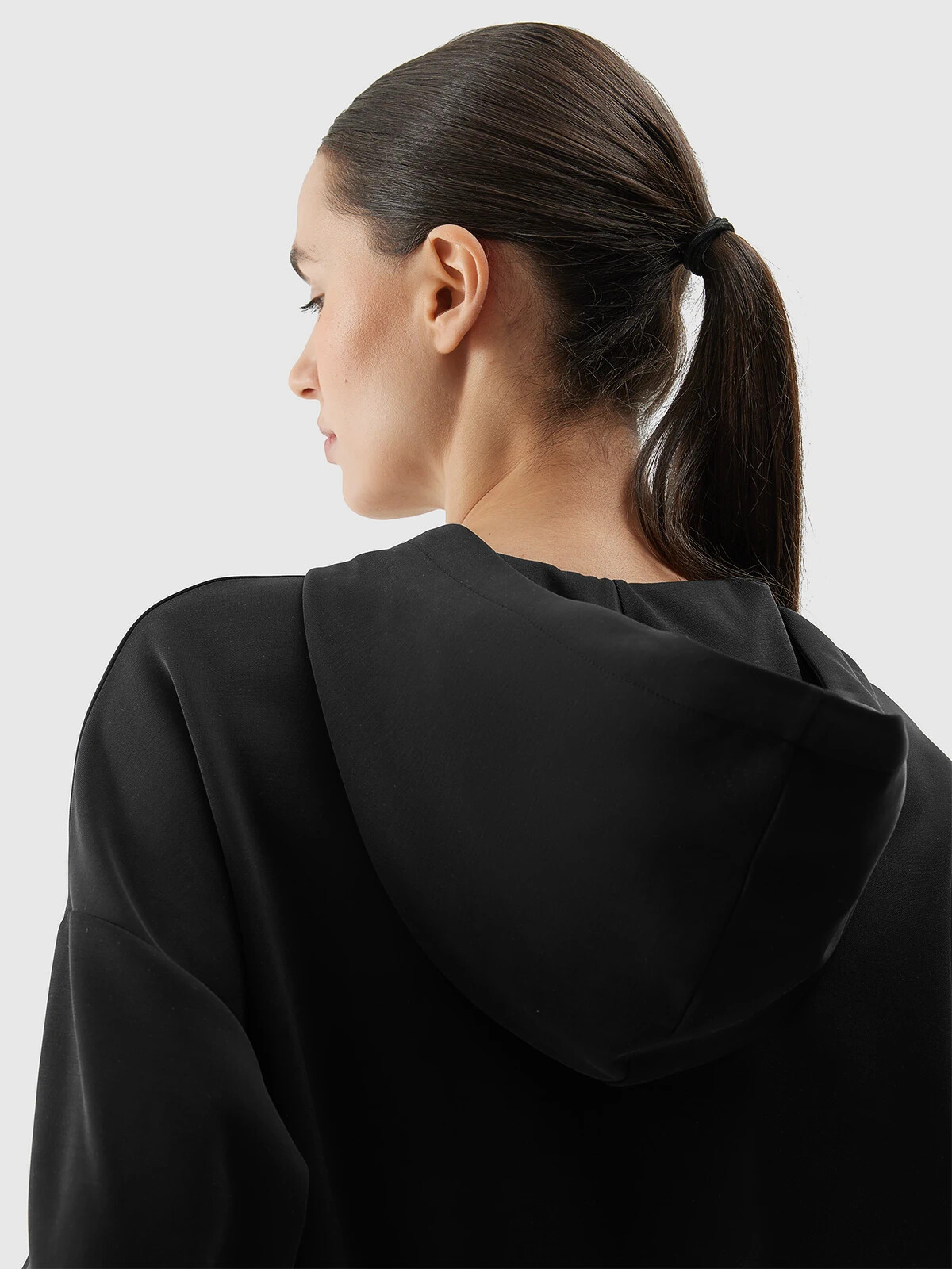 Women's sweatshirt with the addition of modal 4F - black