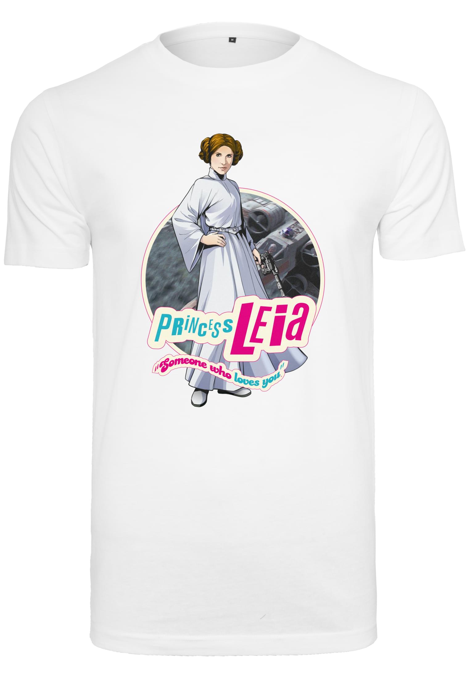 Levně Bílé tričko s logem Star Wars Leia