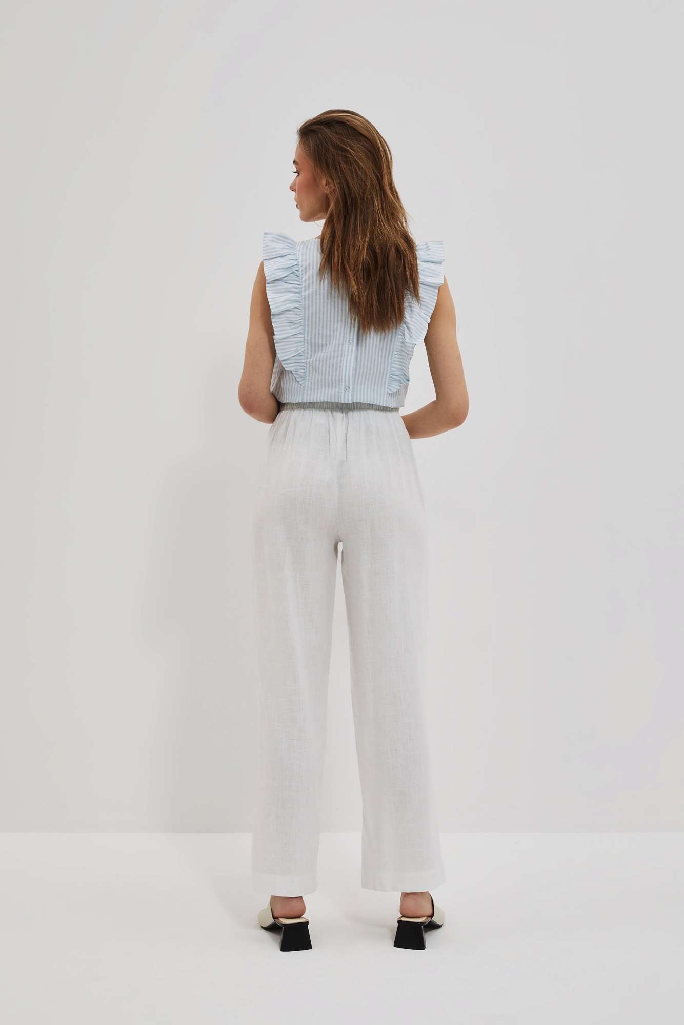 Marisse Women's Trousers L-Sp-4028 White