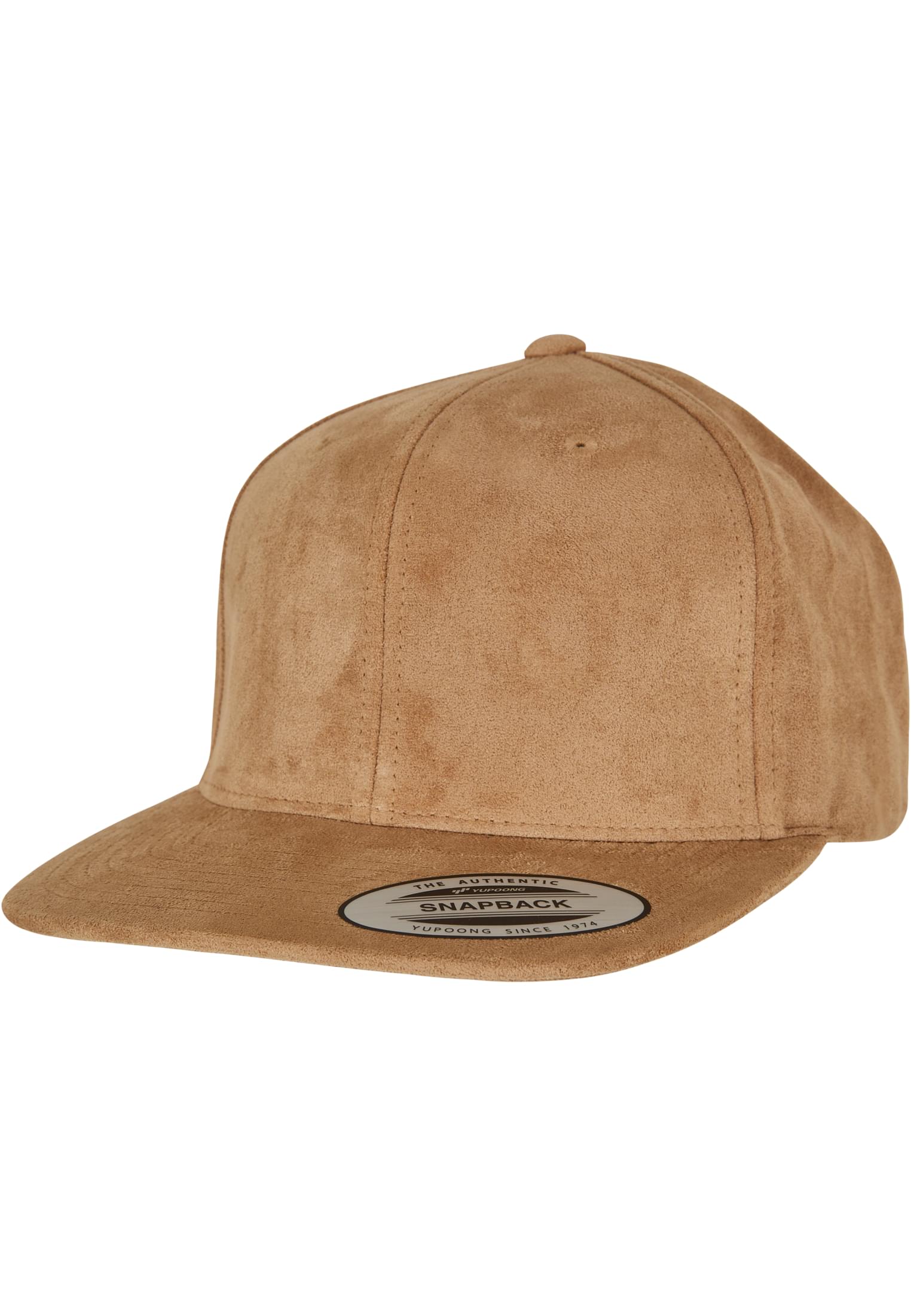 Suede Leather Snapback Khaki