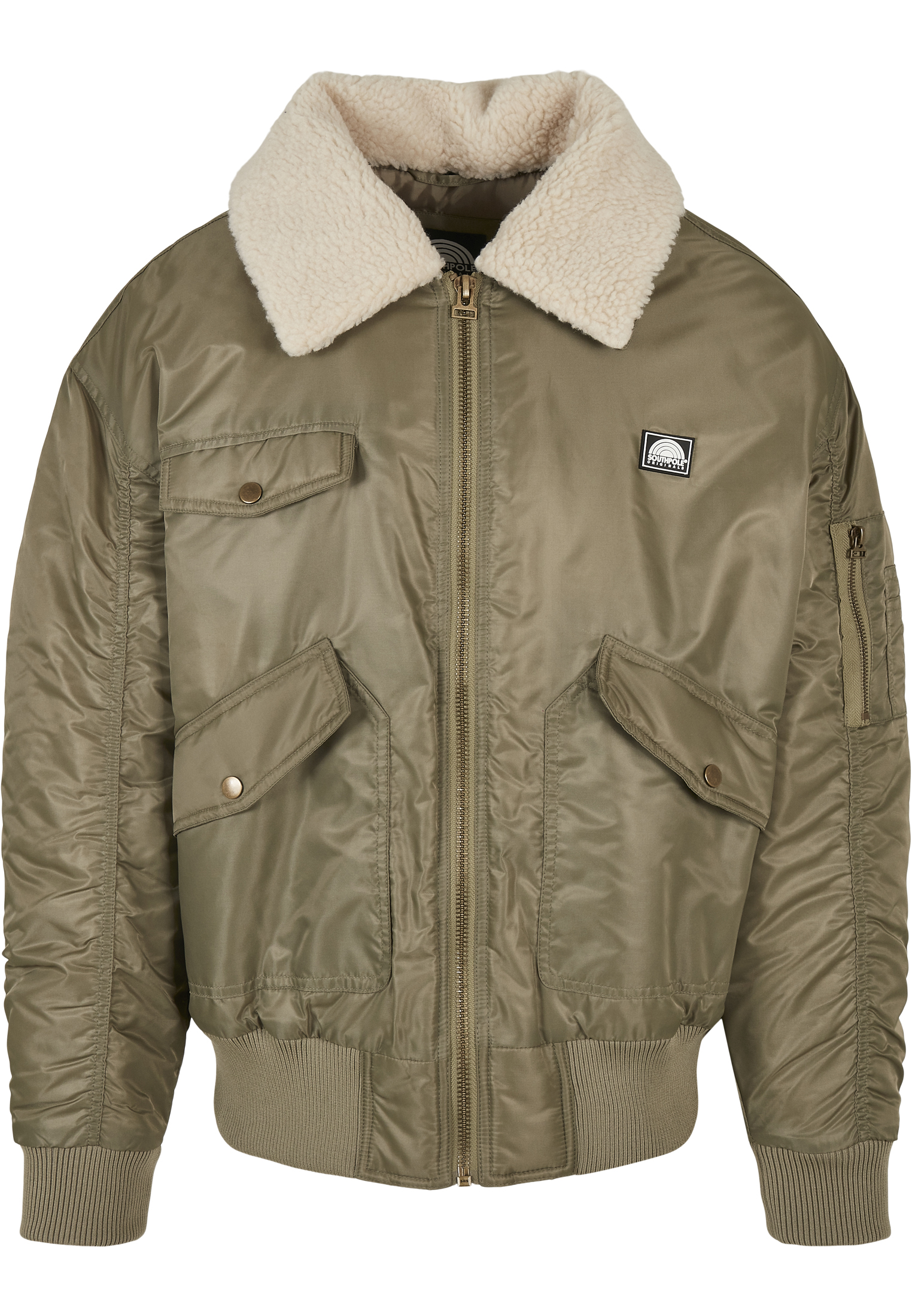 Southpole Bomber Jacket In Khaki