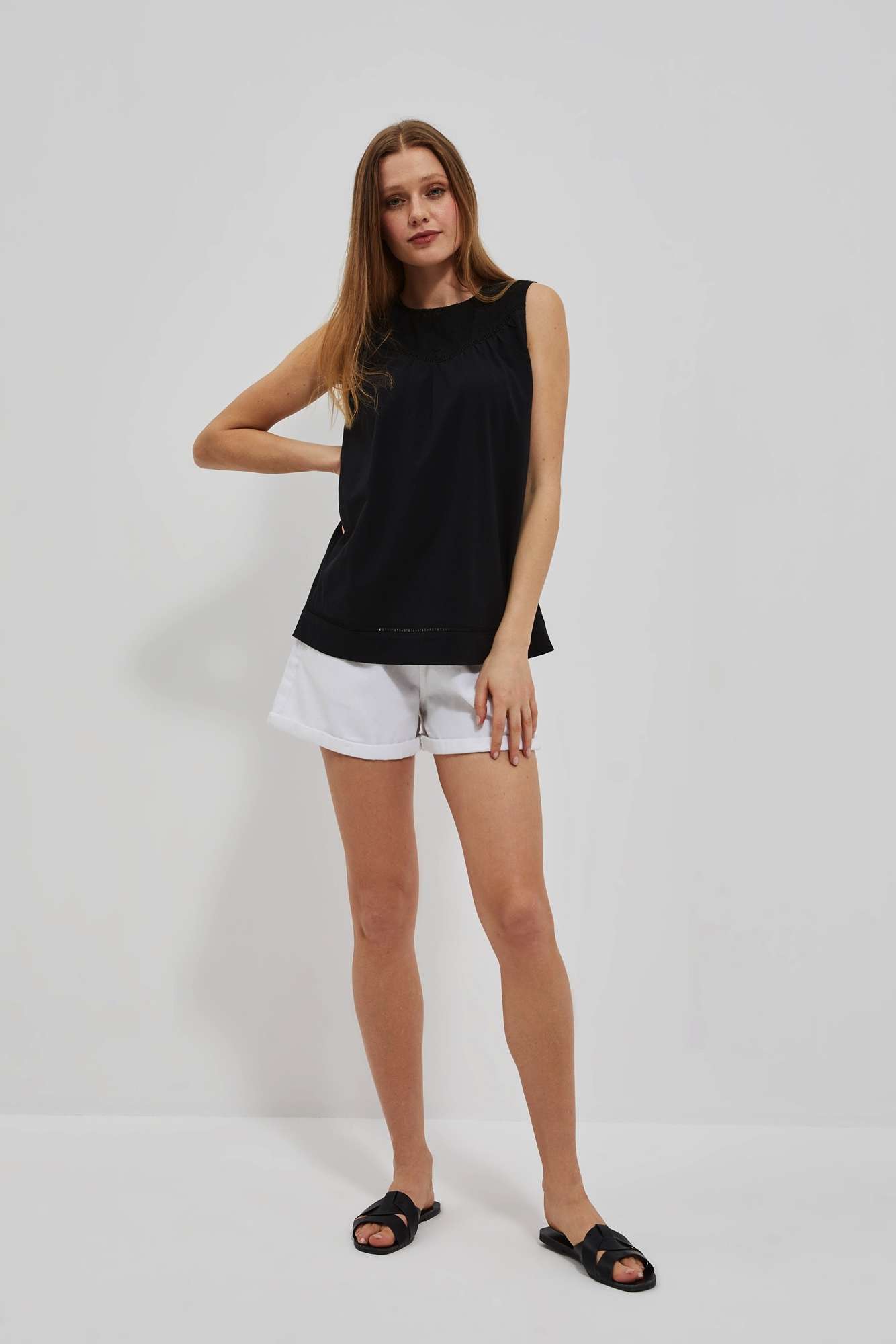 WOMEN'S TOP L-TS-4080 BLACK