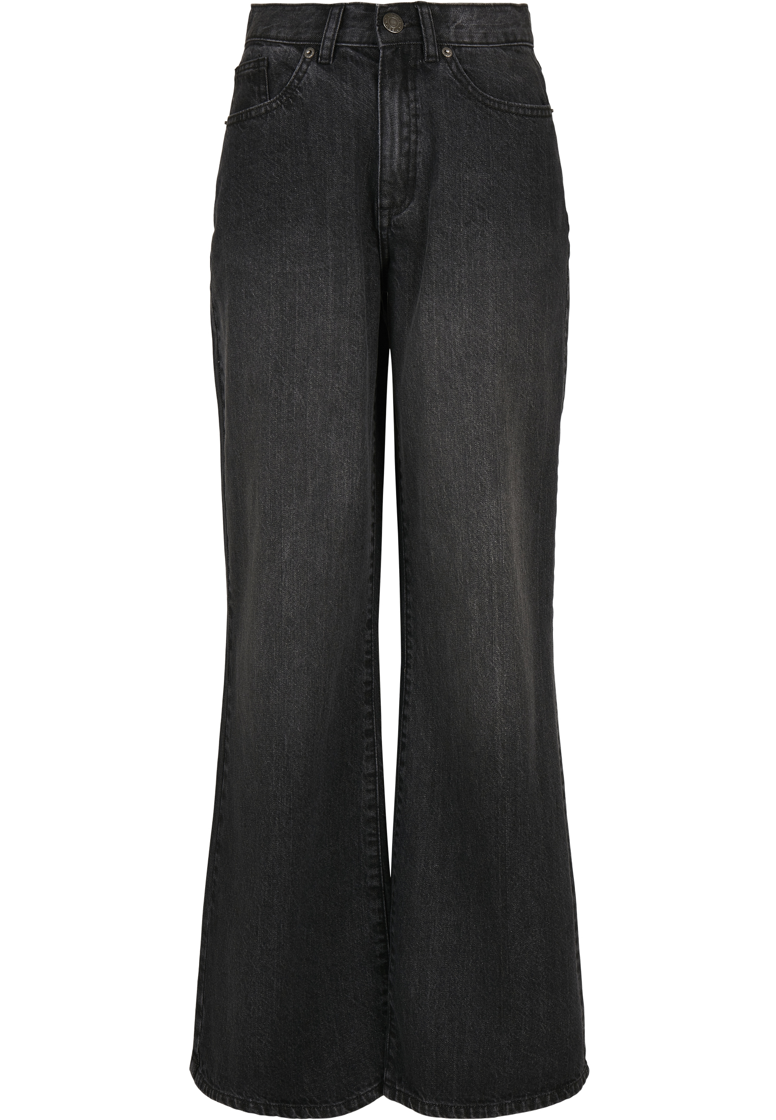 Women's Wide Denim Pants - Black