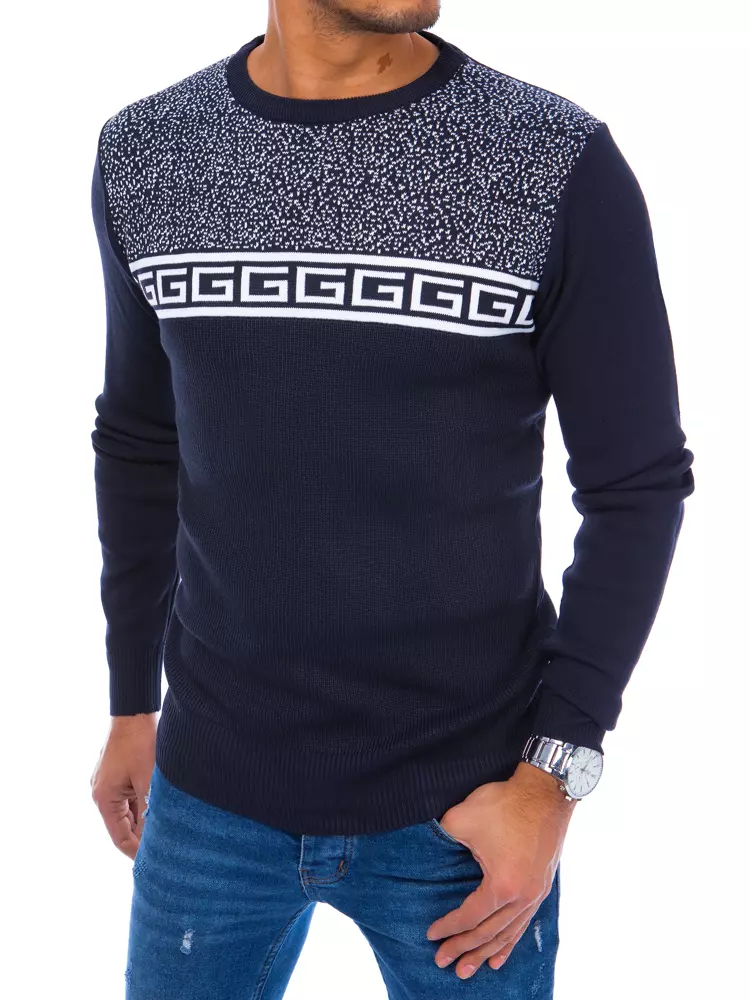 Dstreet dark blue men's sweater