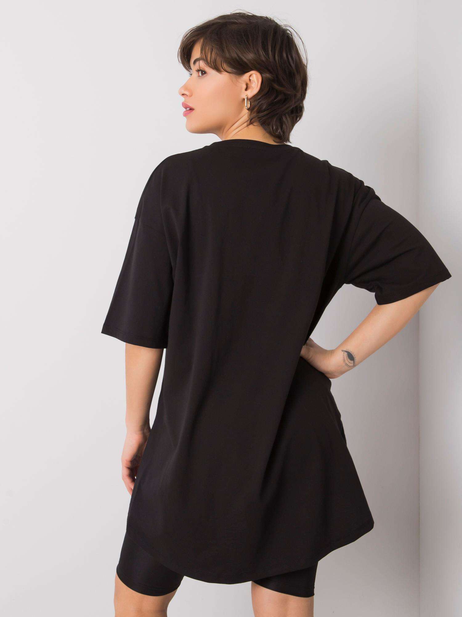 Black Cotton T-shirt Noor RUE PARIS