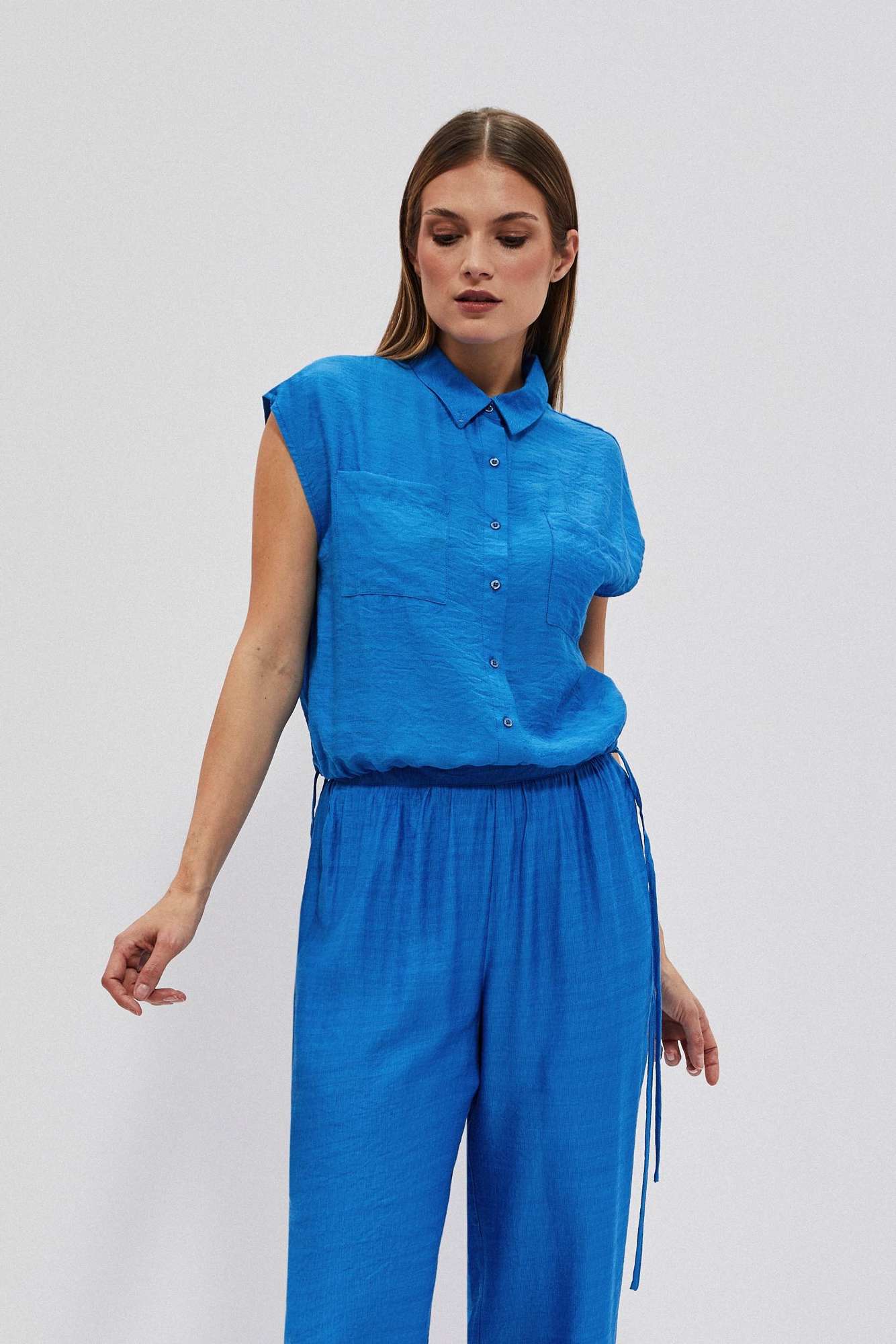 WOMEN'S SHIRT L-KO-4045 FRESH BLUE