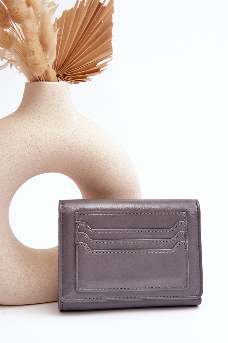 Women's wallet made of grey Joanela eco-leather