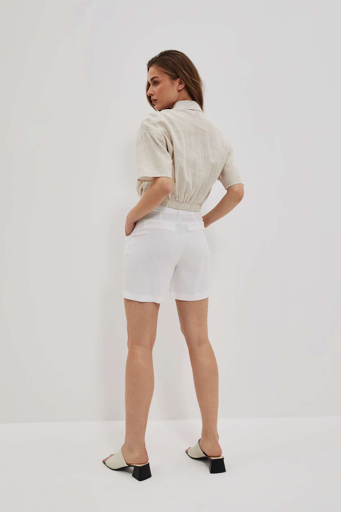 Marisse Women's Shorts L-Sh-4020 White