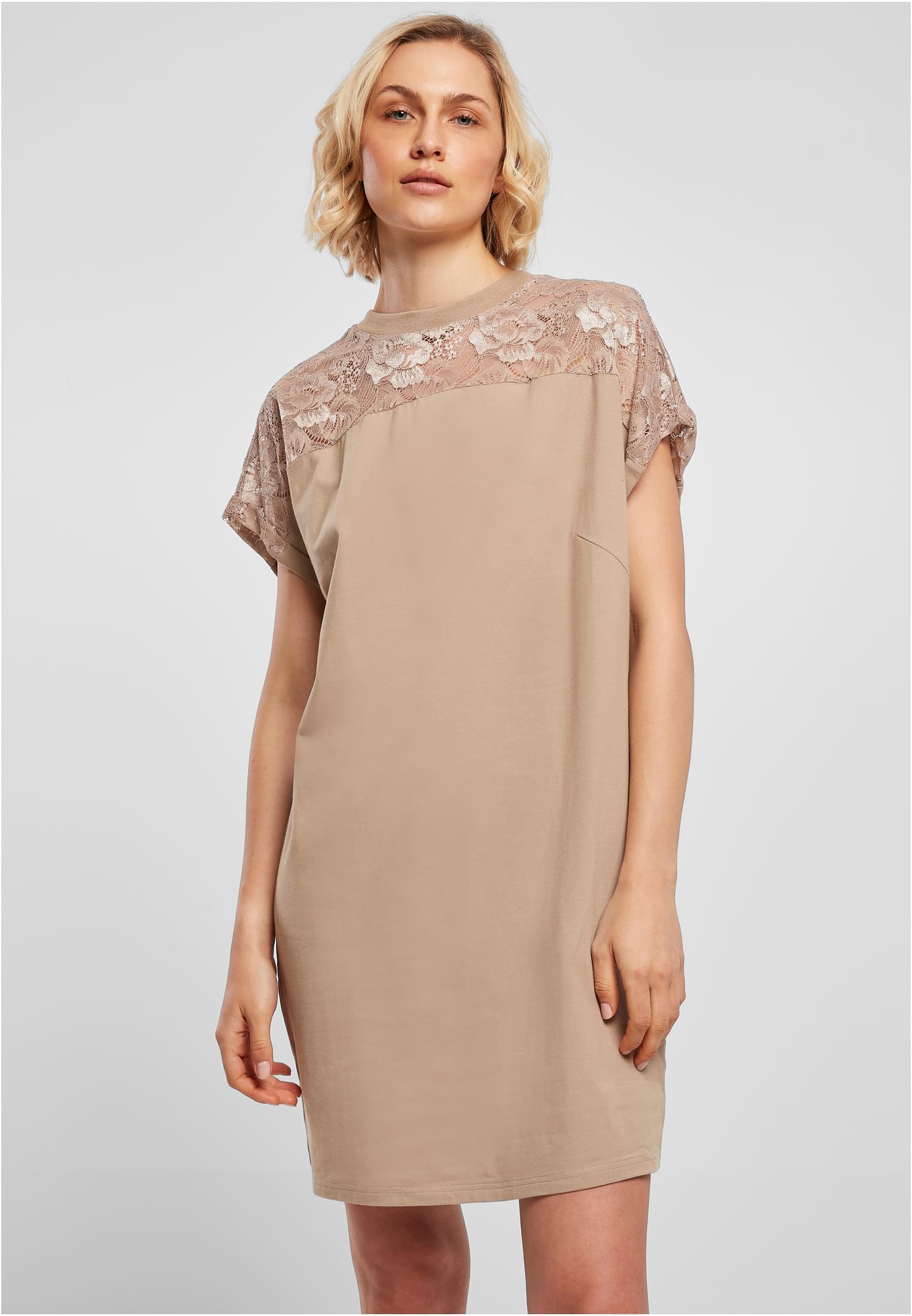 Women's Lace T-shirt Softtaupe Dress