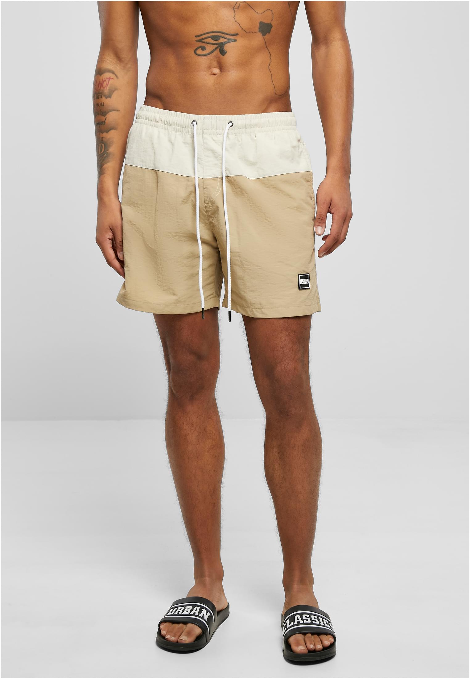 Men&#039;s Block Union Swimsuit Beige/Cream