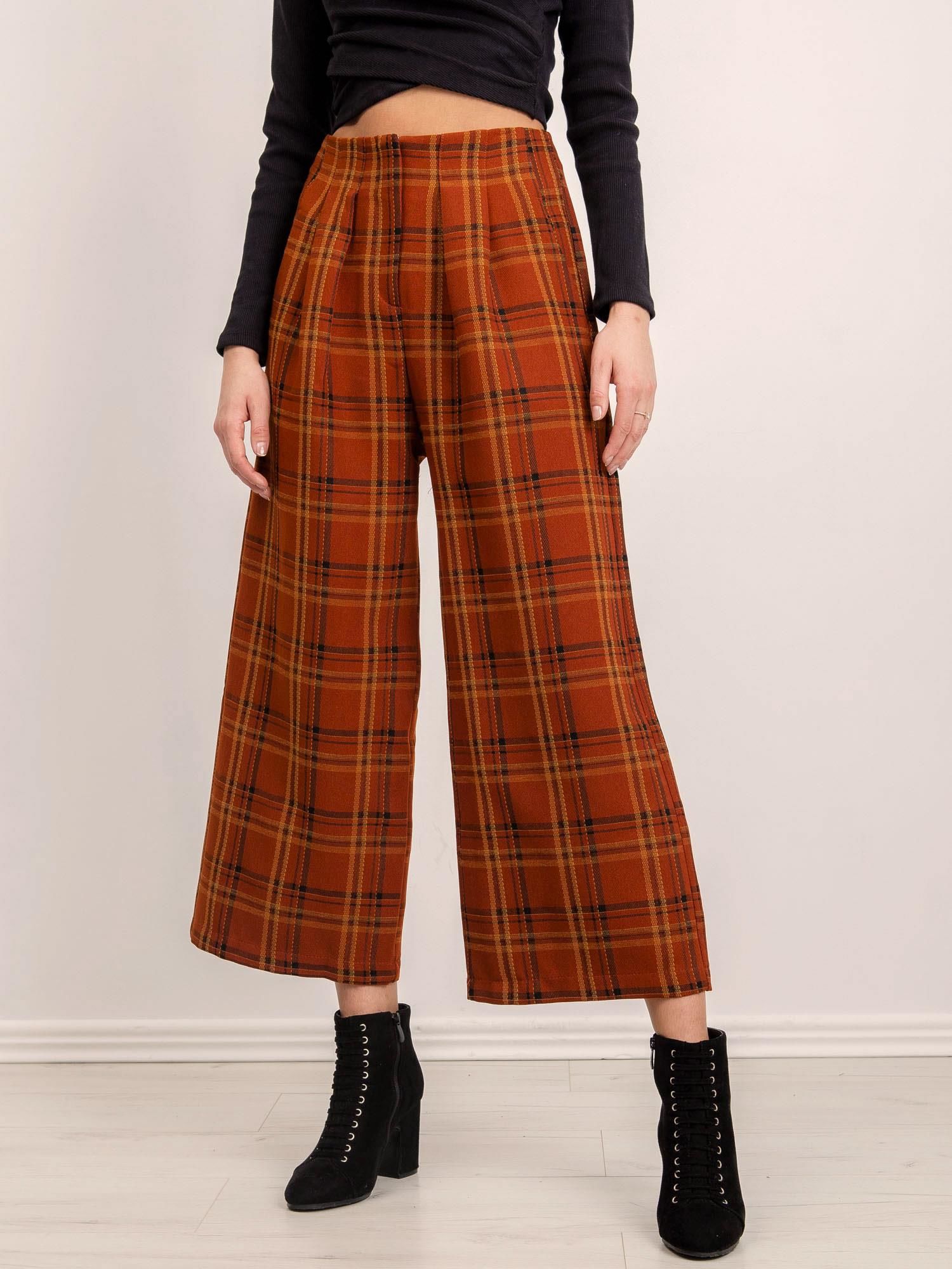 BSL Brown checked trousers