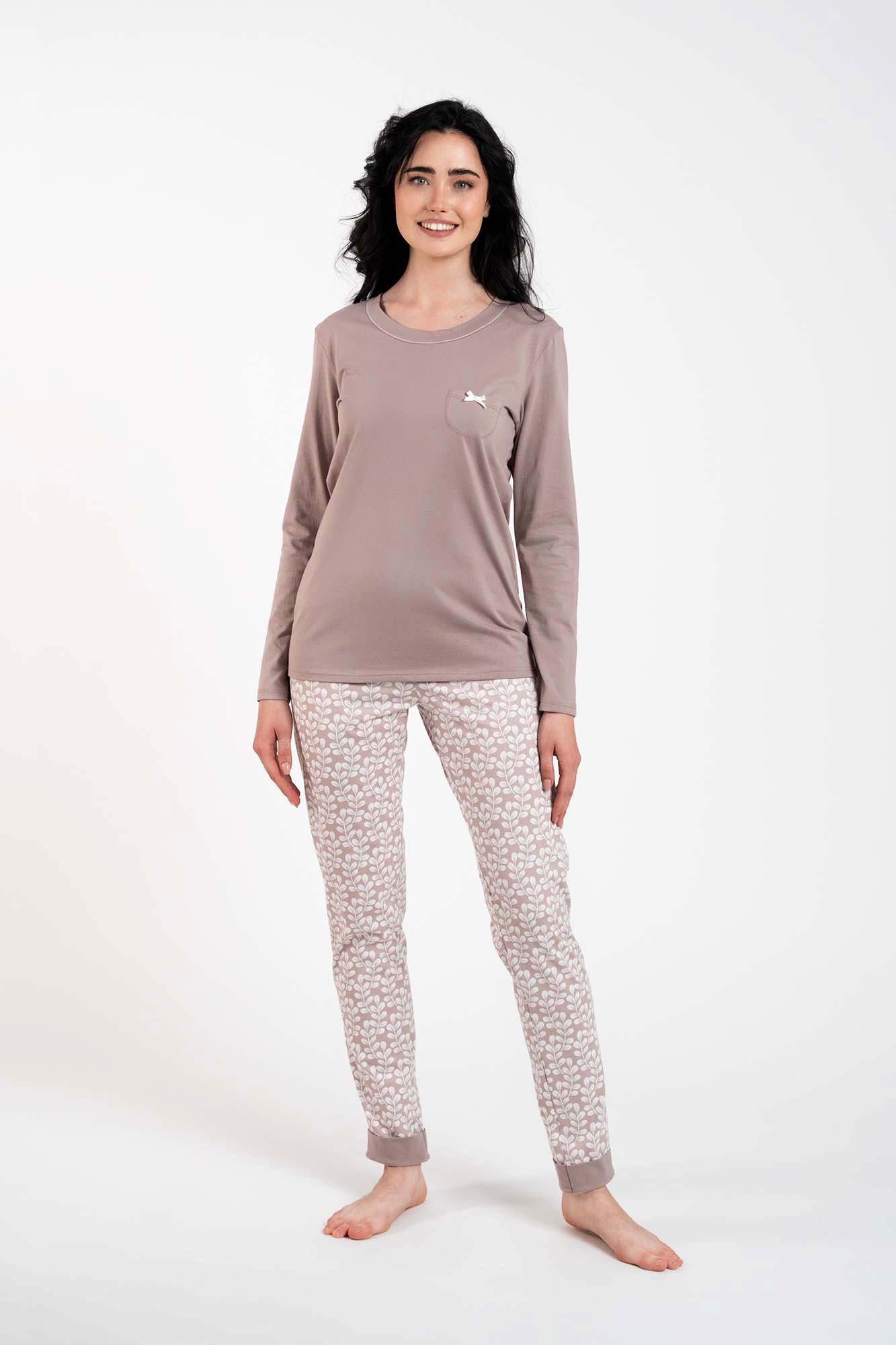 Juliana ́s Pajamas, Long Sleeves, Long Legs - Cappuccino/print