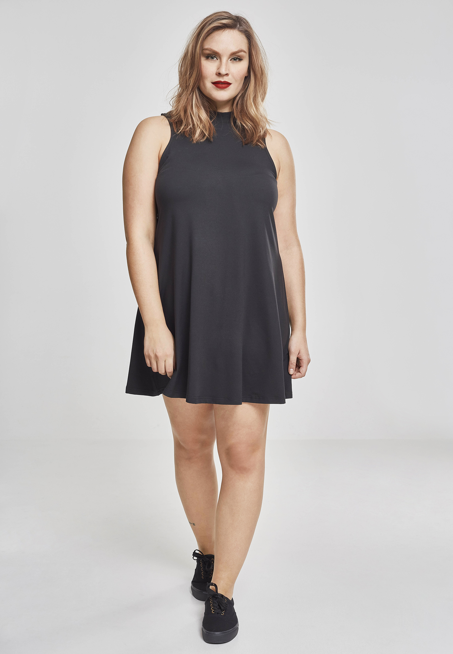 Women's turtleneck dress in black