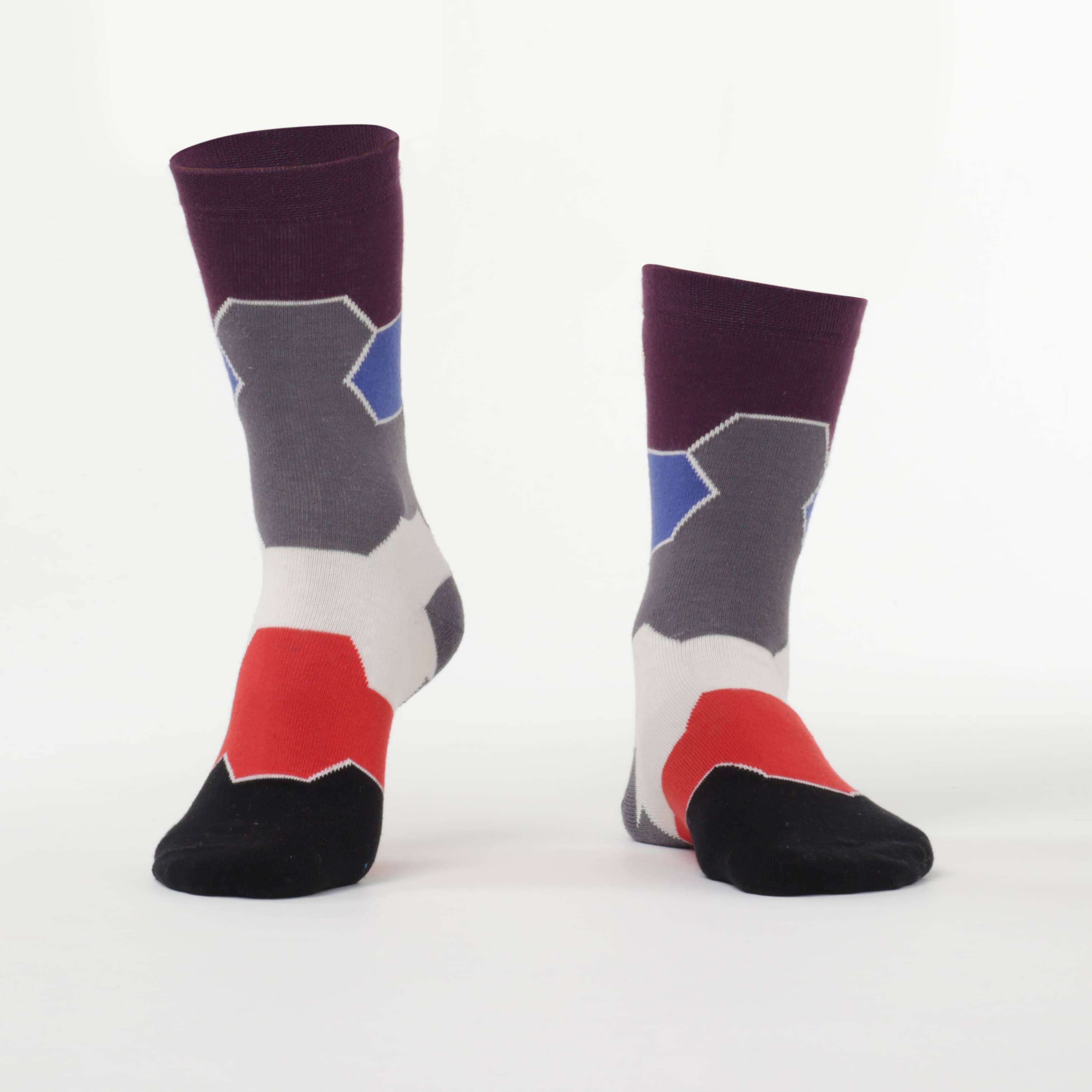 Levně Barevné dámské ponožky se vzory