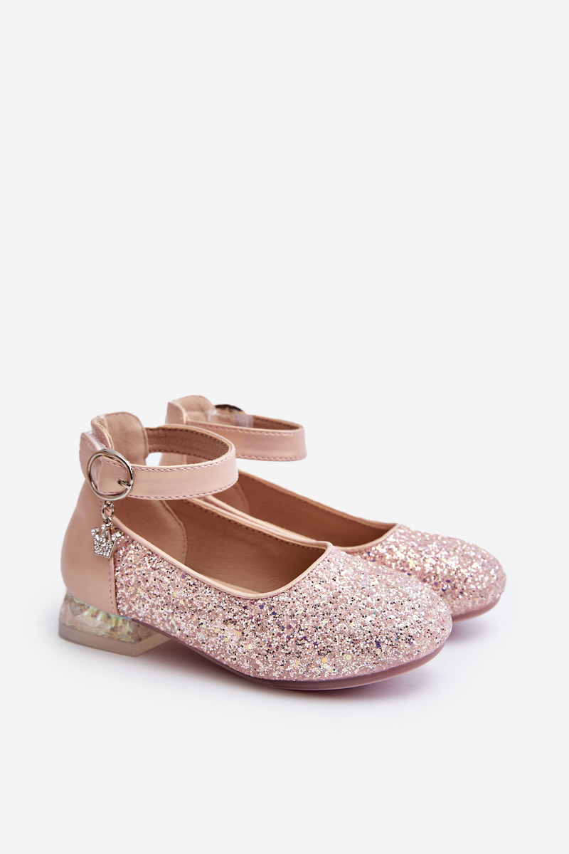 Children's pink glittering ballerinas Pardride