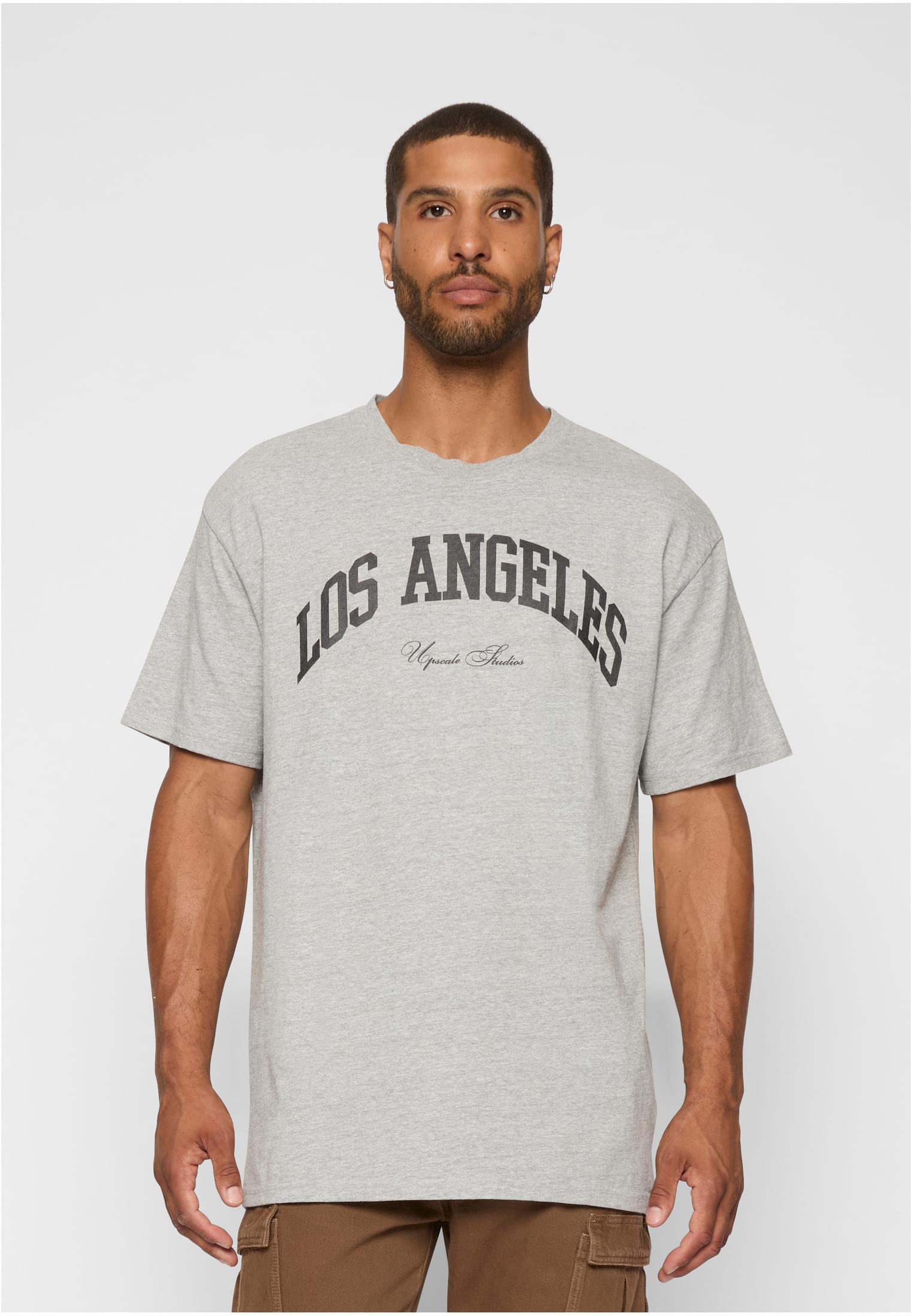 Men's Oversize T-shirt L.A. College Gray