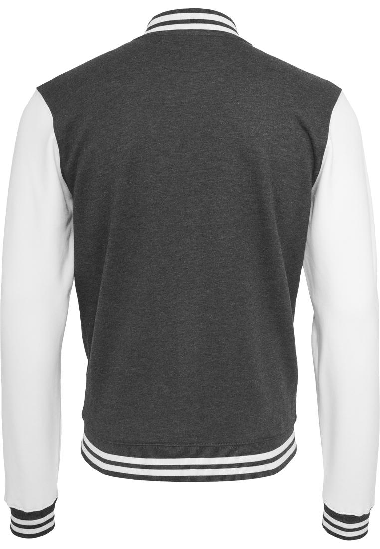 2-ton Colegiul Sweatjacket cha / WHT