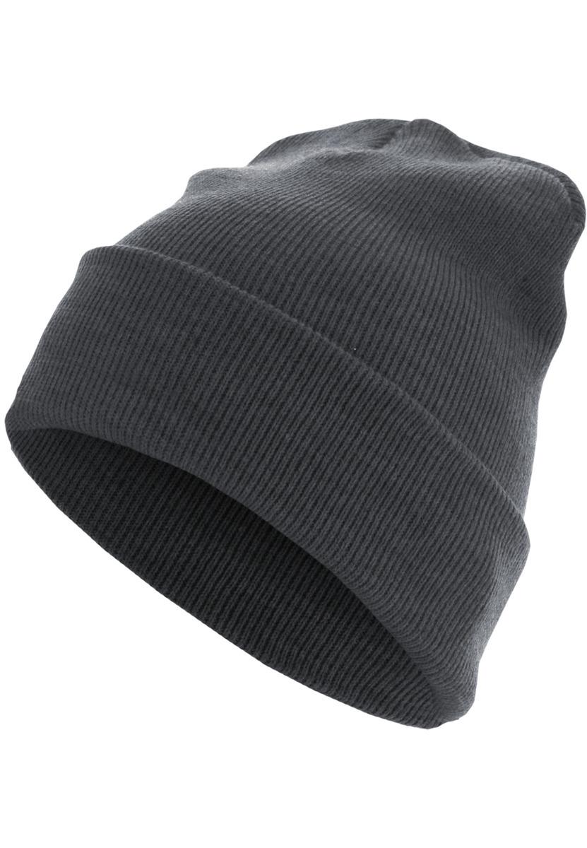 Beanie Basic Flap Long Version h.grey