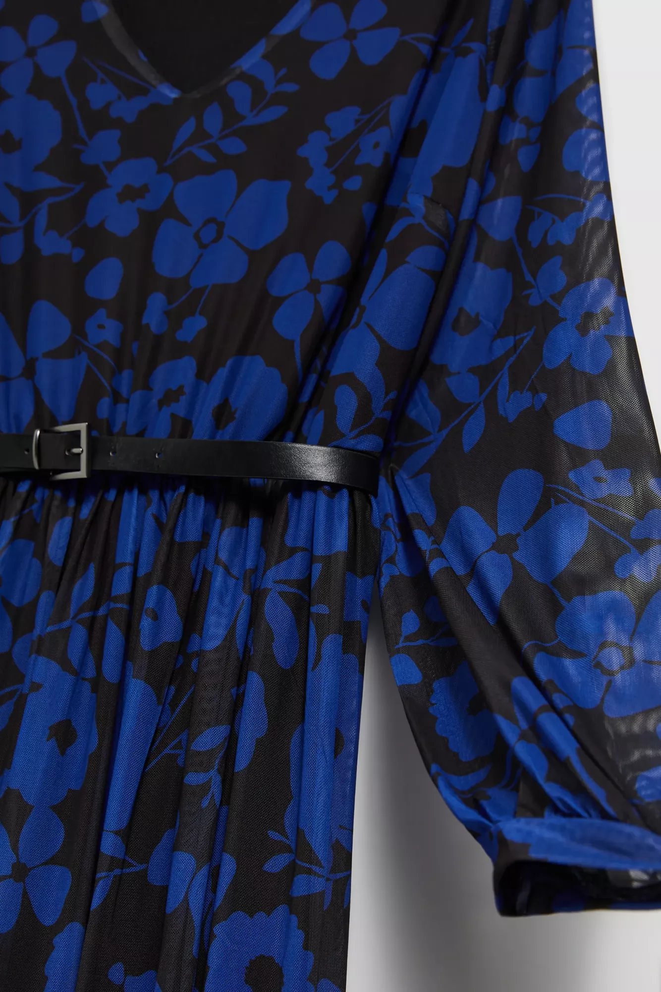 Blue dress with floral print