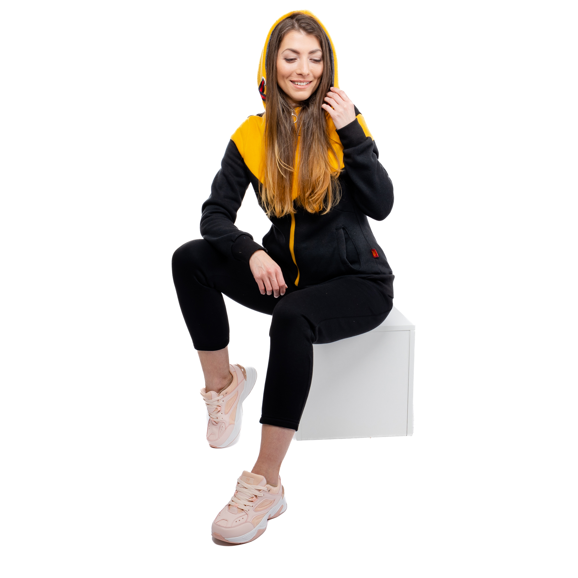 Women&#039;s tracksuit GLANO - black/yellow