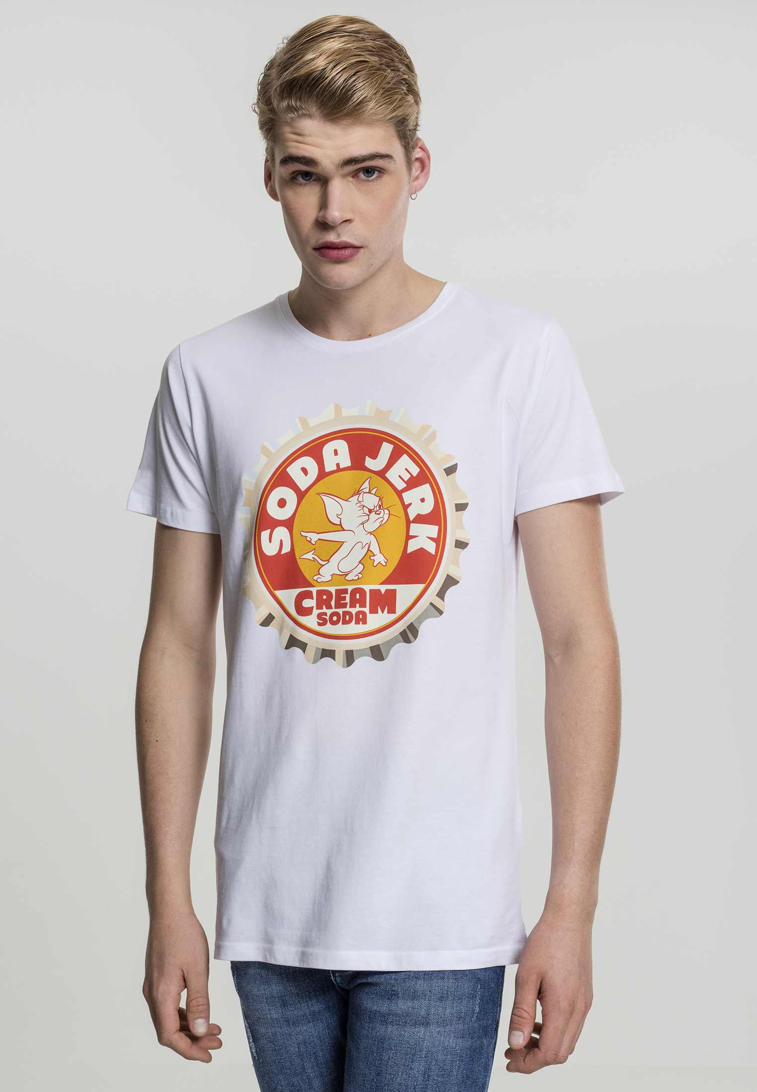 Tom & Jerry Soda Tee White