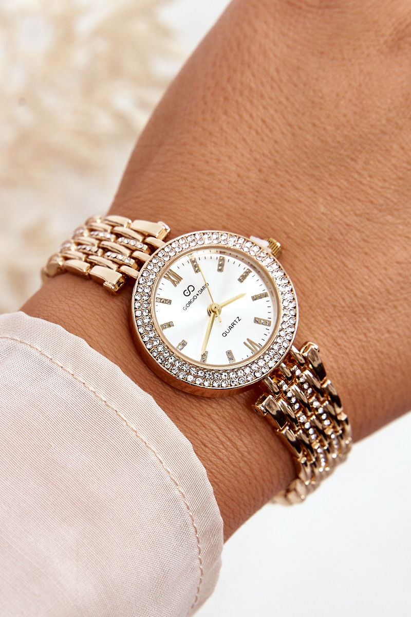 Women's watch with cubic zirconia on the Giorgio&Dario Gold bracelet