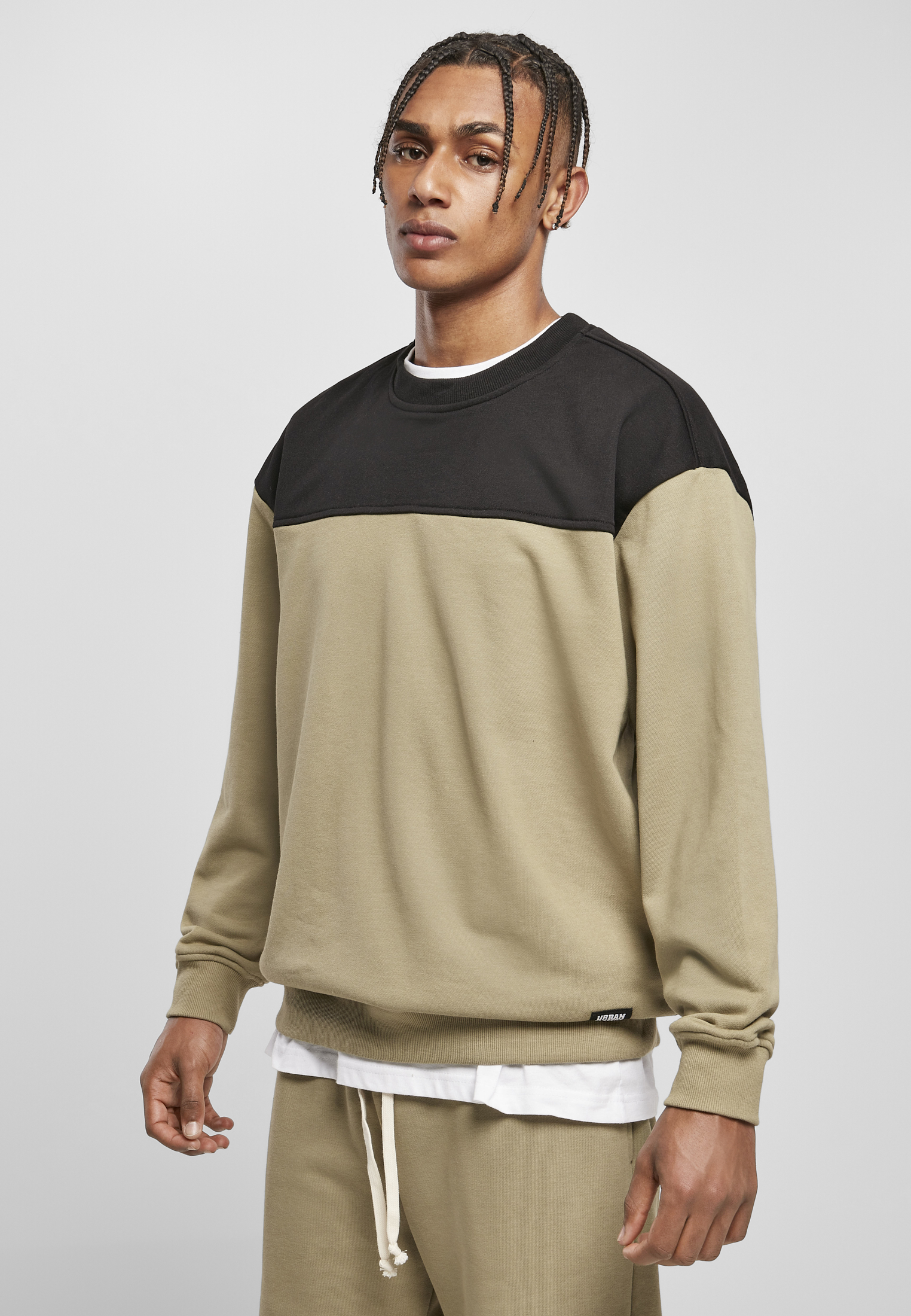 Upper Block Crewneck Kaki / negru