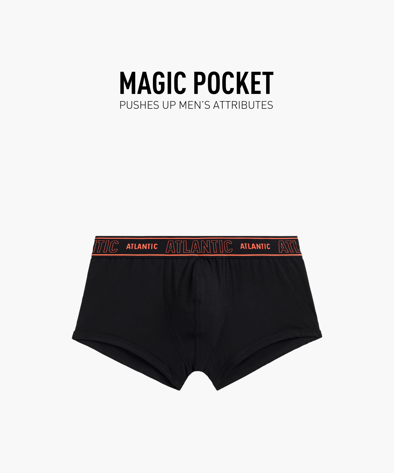 Levně Pánské boxerky ATLANTIC Magic Pocket - černé