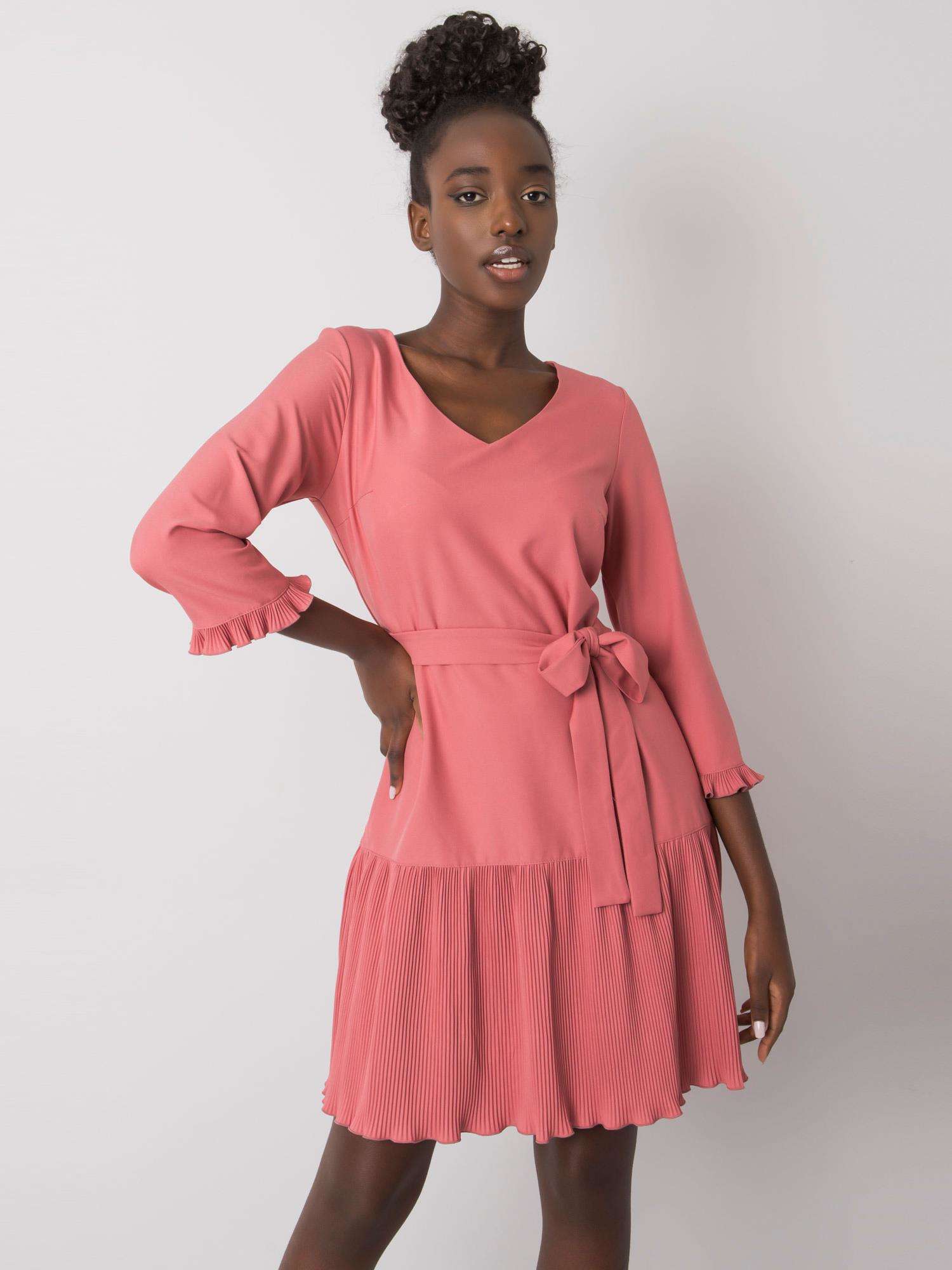 Dress-LK-SK-507733.80P-Dark Pink