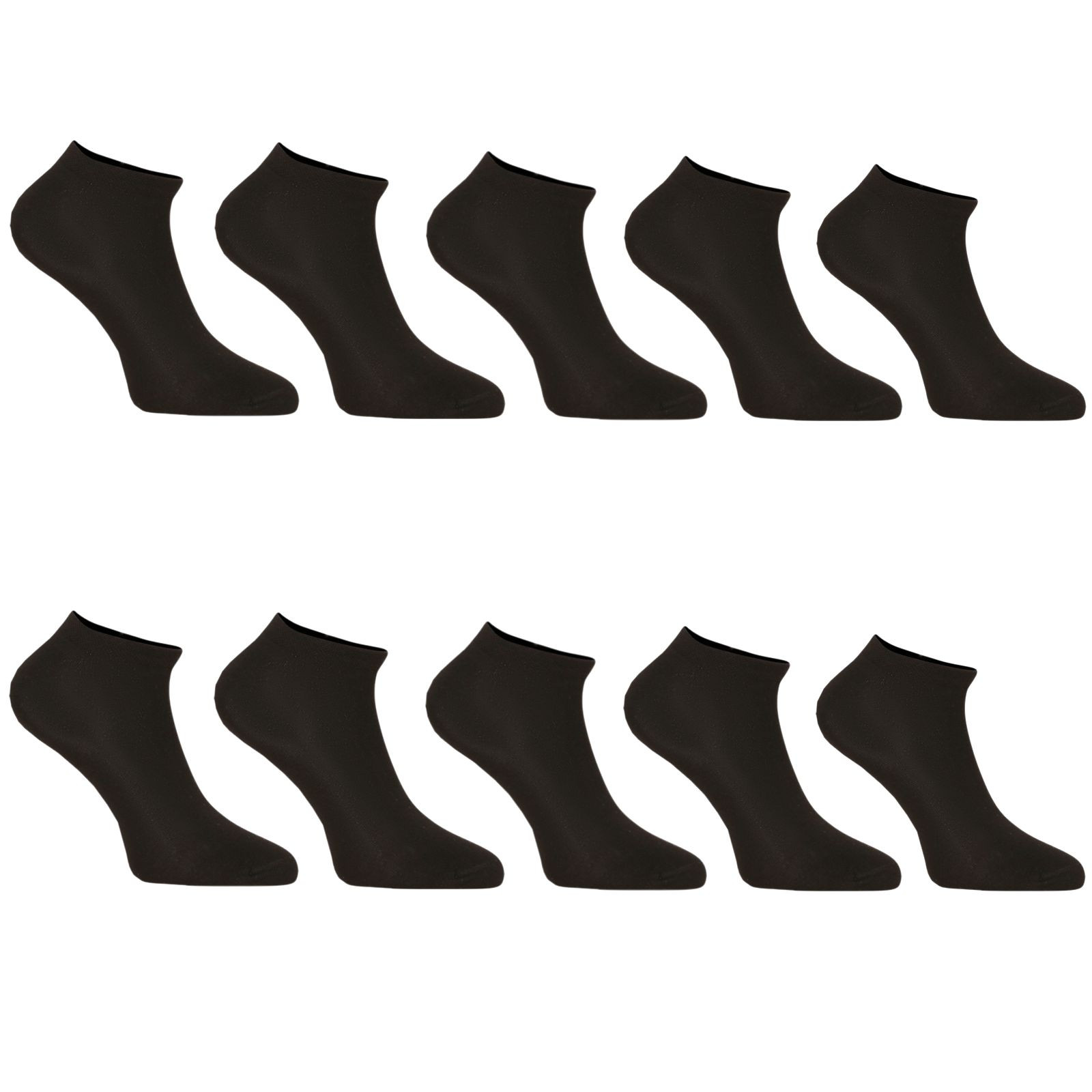 Levně 10PACK ponožky Nedeto nízké černé