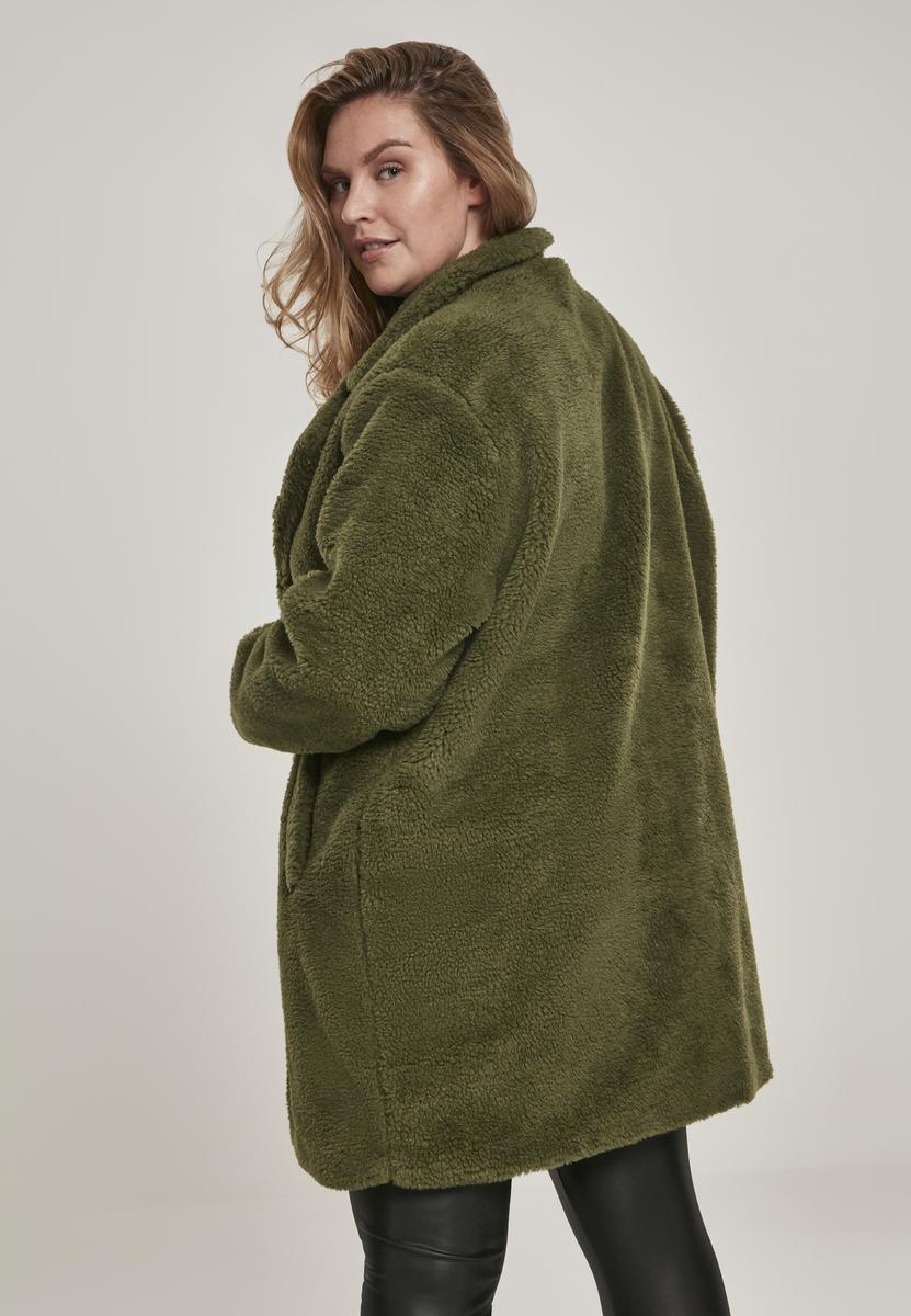 Women's Oversized Sherpa Coat Olive