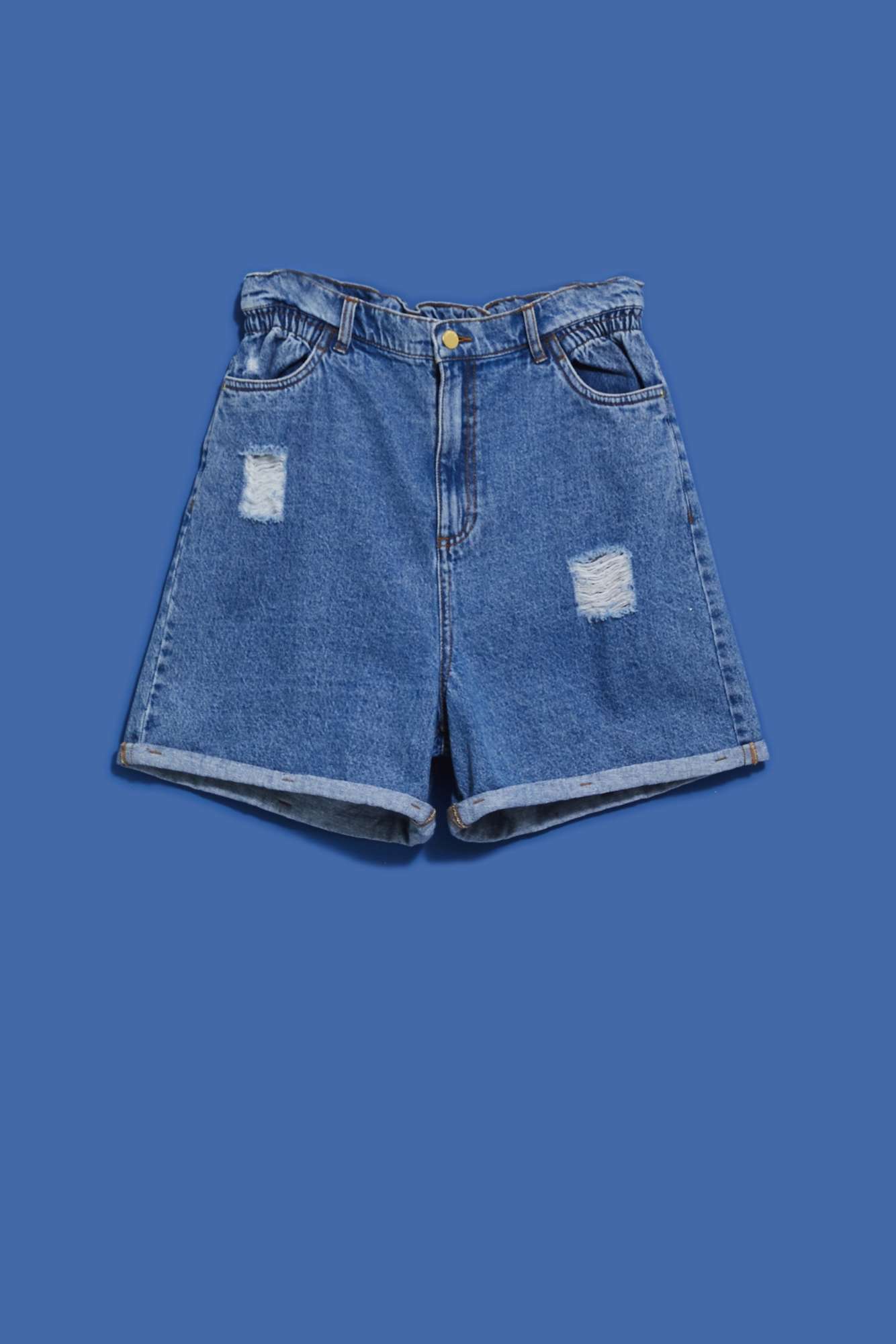 WOMEN&#039;S SHORTS L-SH-4004 BLUE