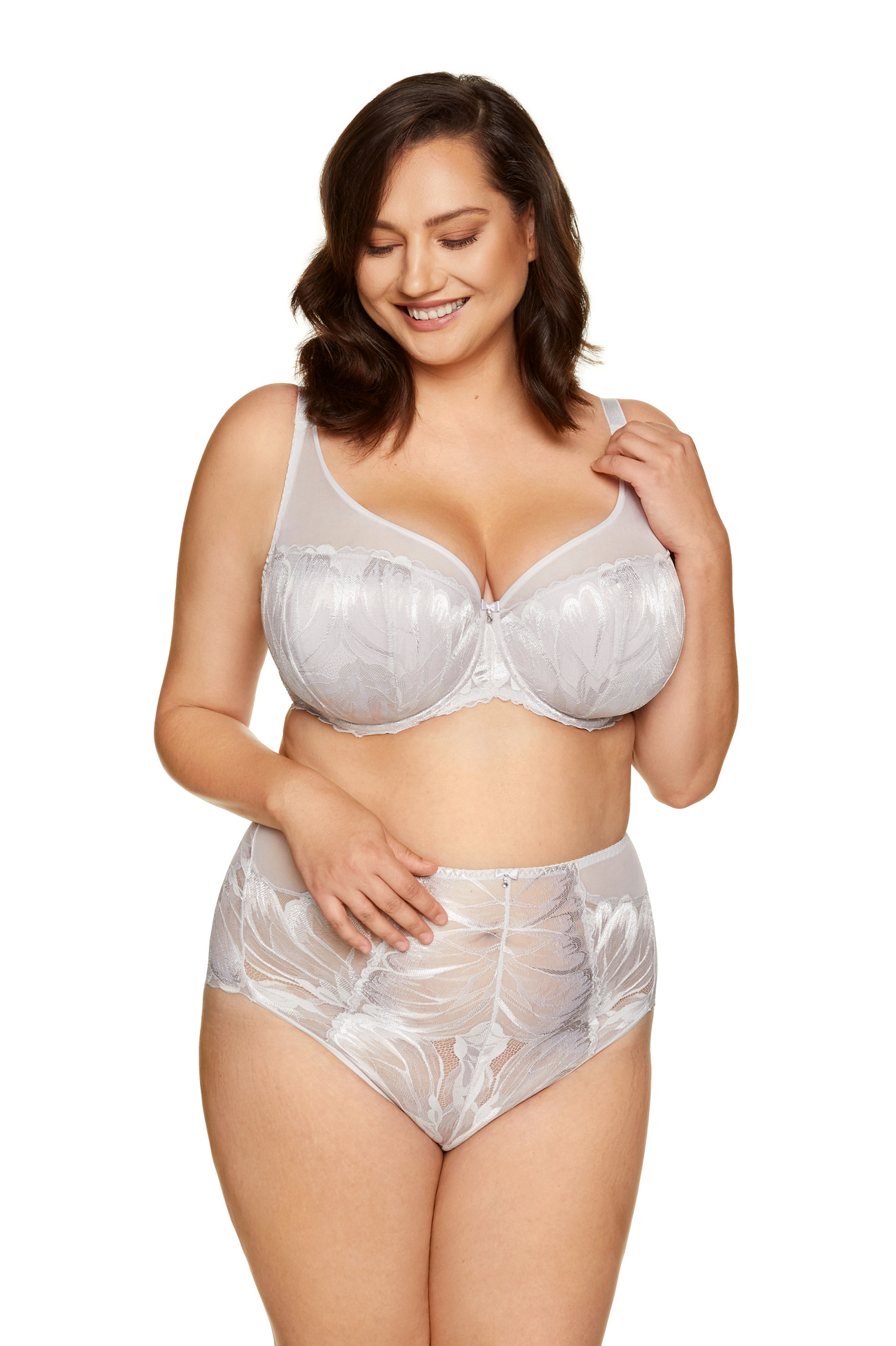 Gorteks Moon lace padded bra silver