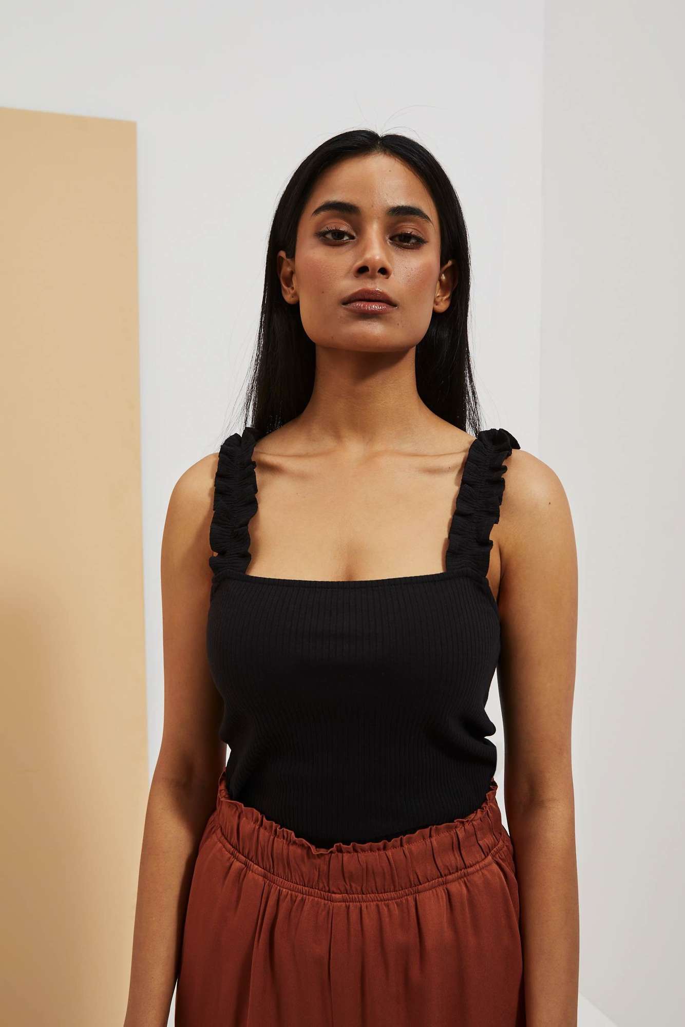 WOMEN'S TOP L-TS-4067 BLACK