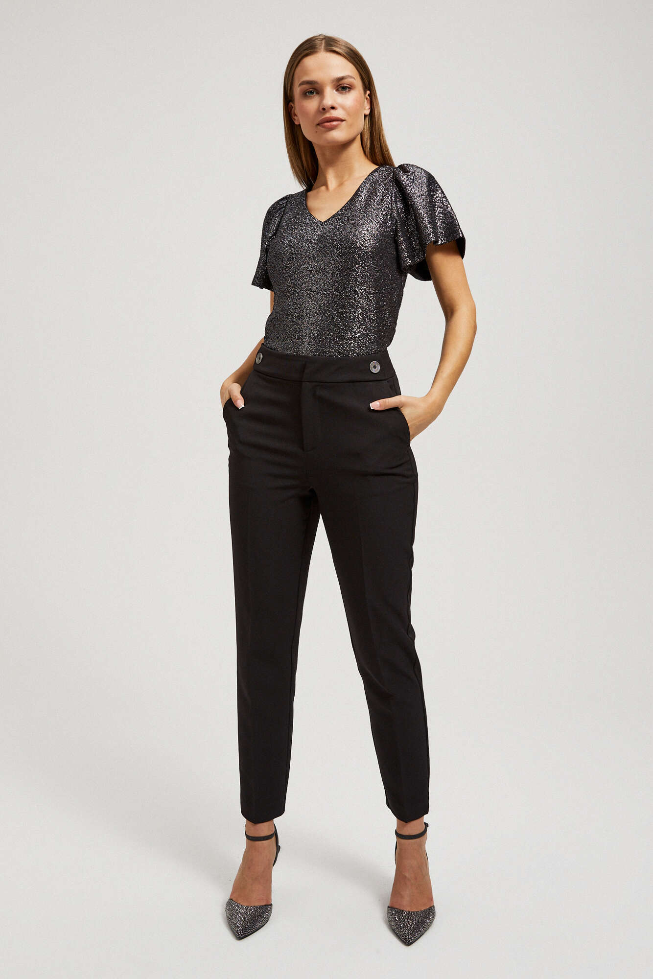 Blouse with puff sleeves