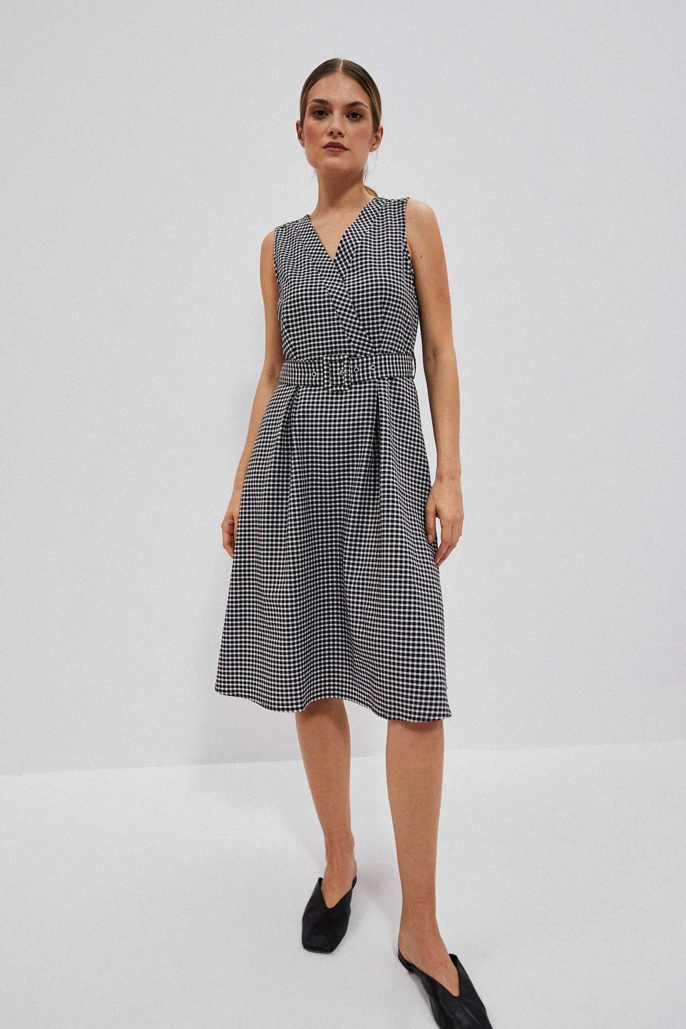 Marisse Women's Dress L-Su-4018 Black_White