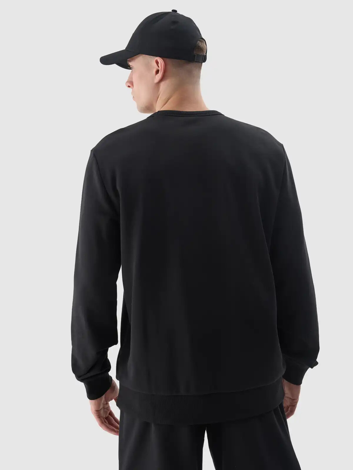 Men&#039;s 4F Cotton Sweatshirt - Black