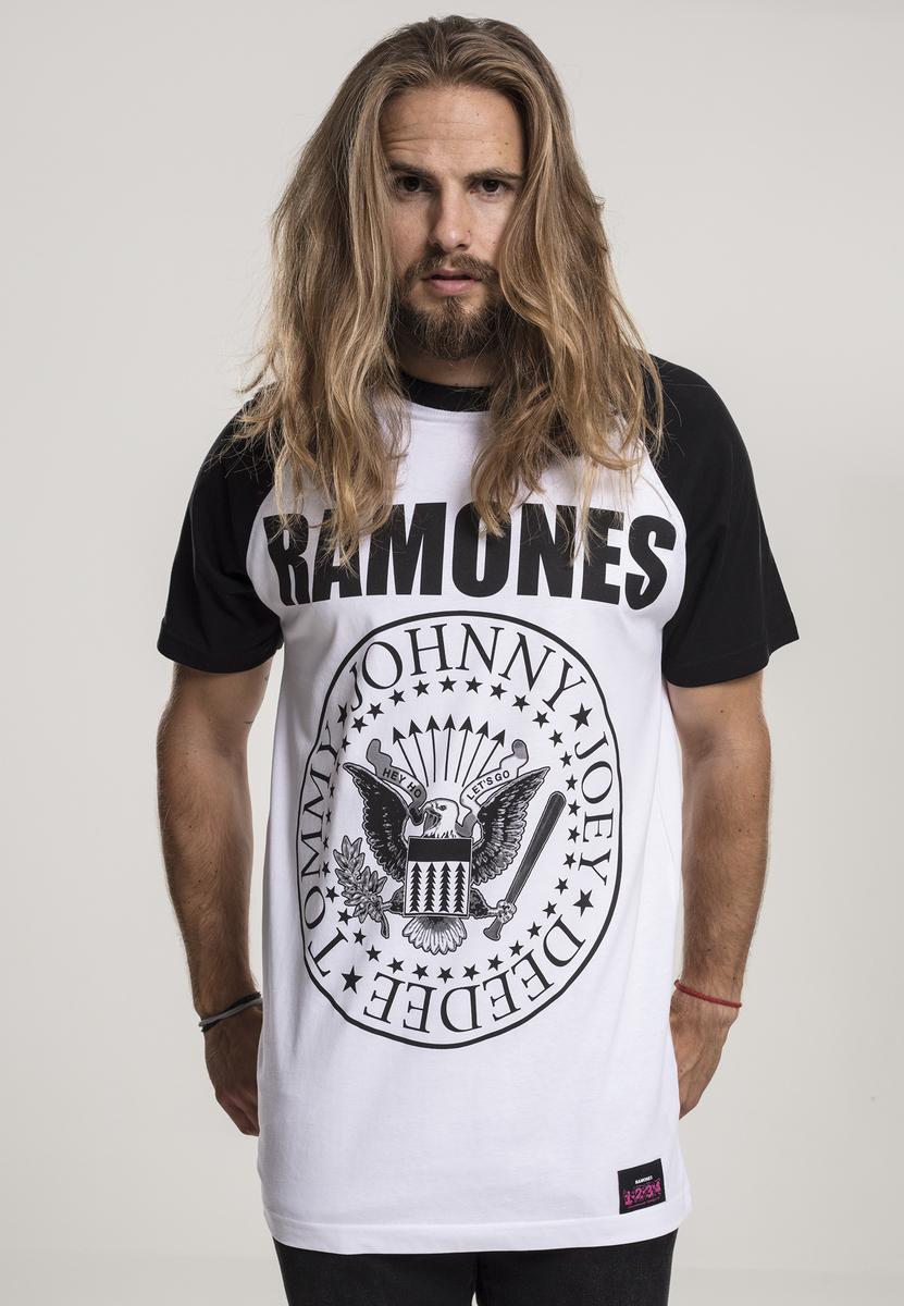 Ramones Circle Raglan Tee wht / BLK