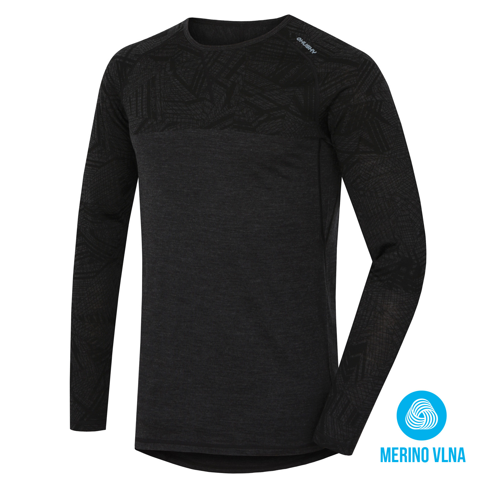 Muži Termobielizeň - Men's thermal T-shirt HUSKY Merino black