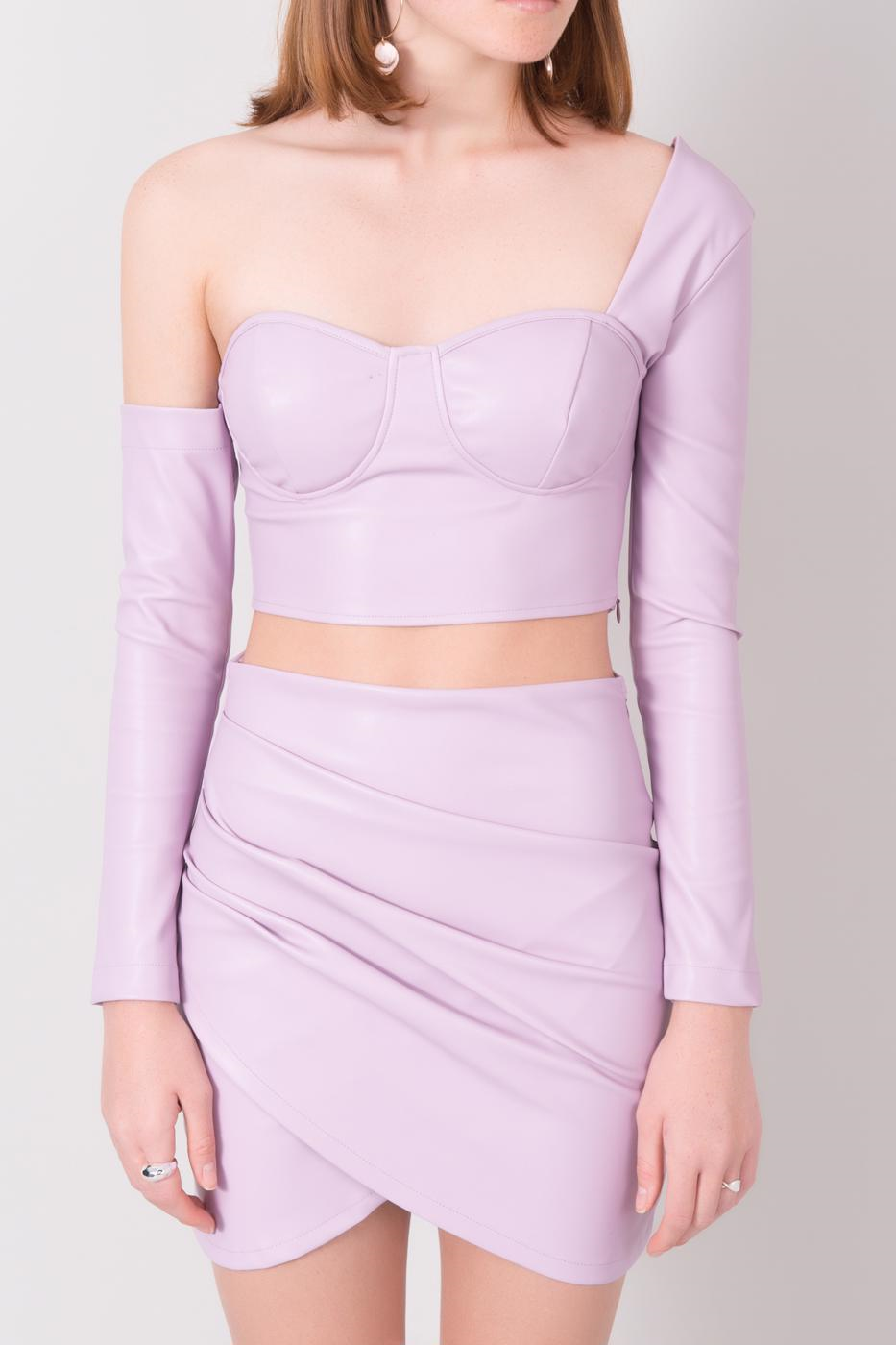 Lilac BSL eco leather top