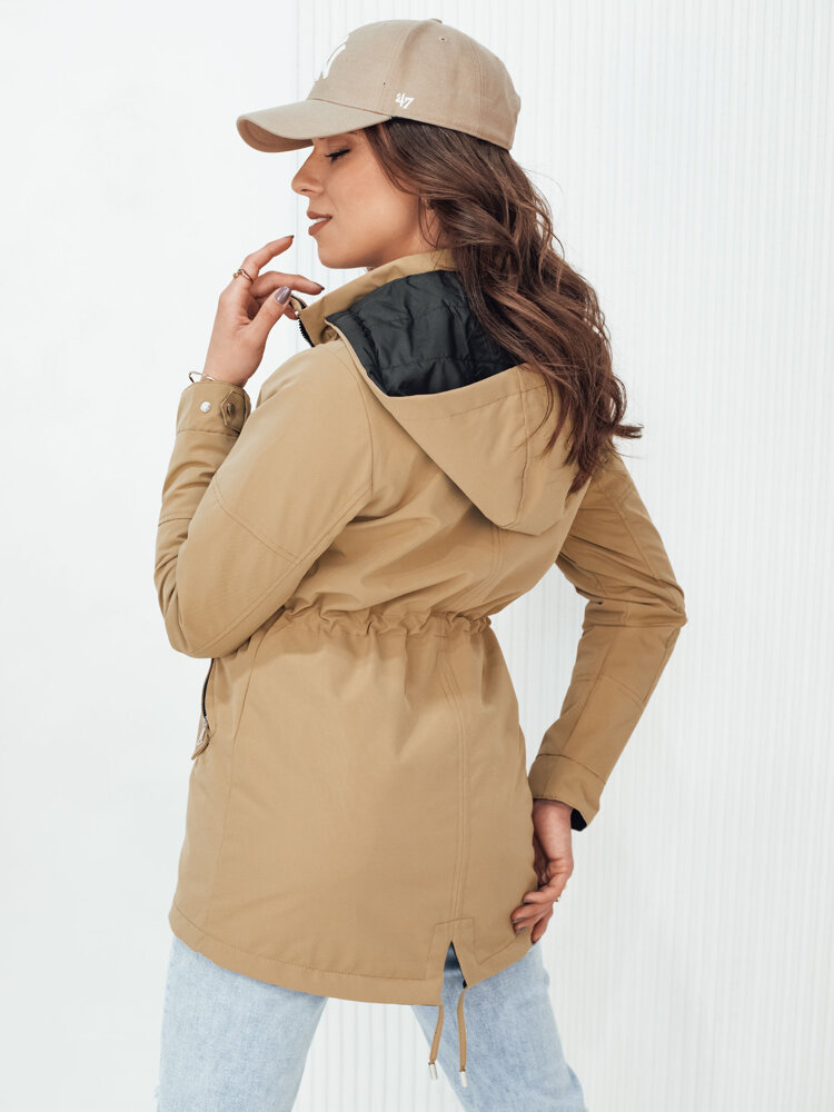 Women's ELINA jacket, dark beige, Dstreet