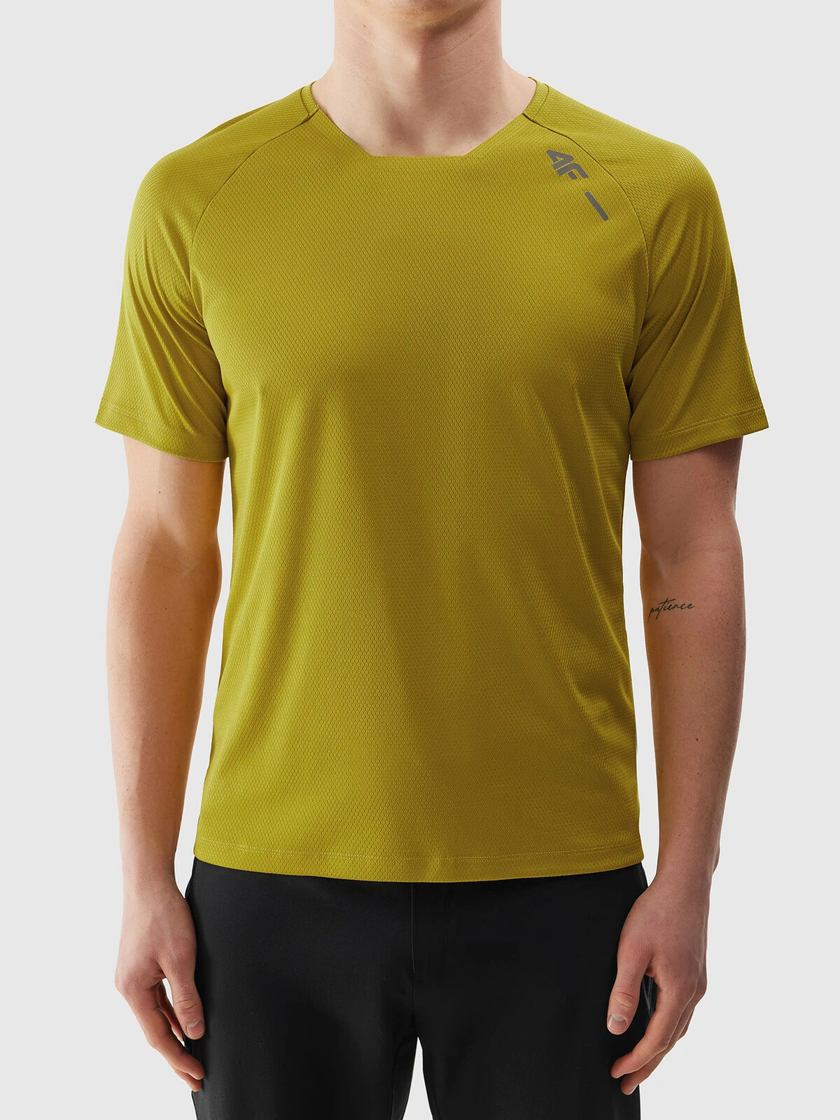 Men's Cycling Quick-Drying T-Shirt 4F - Yellow