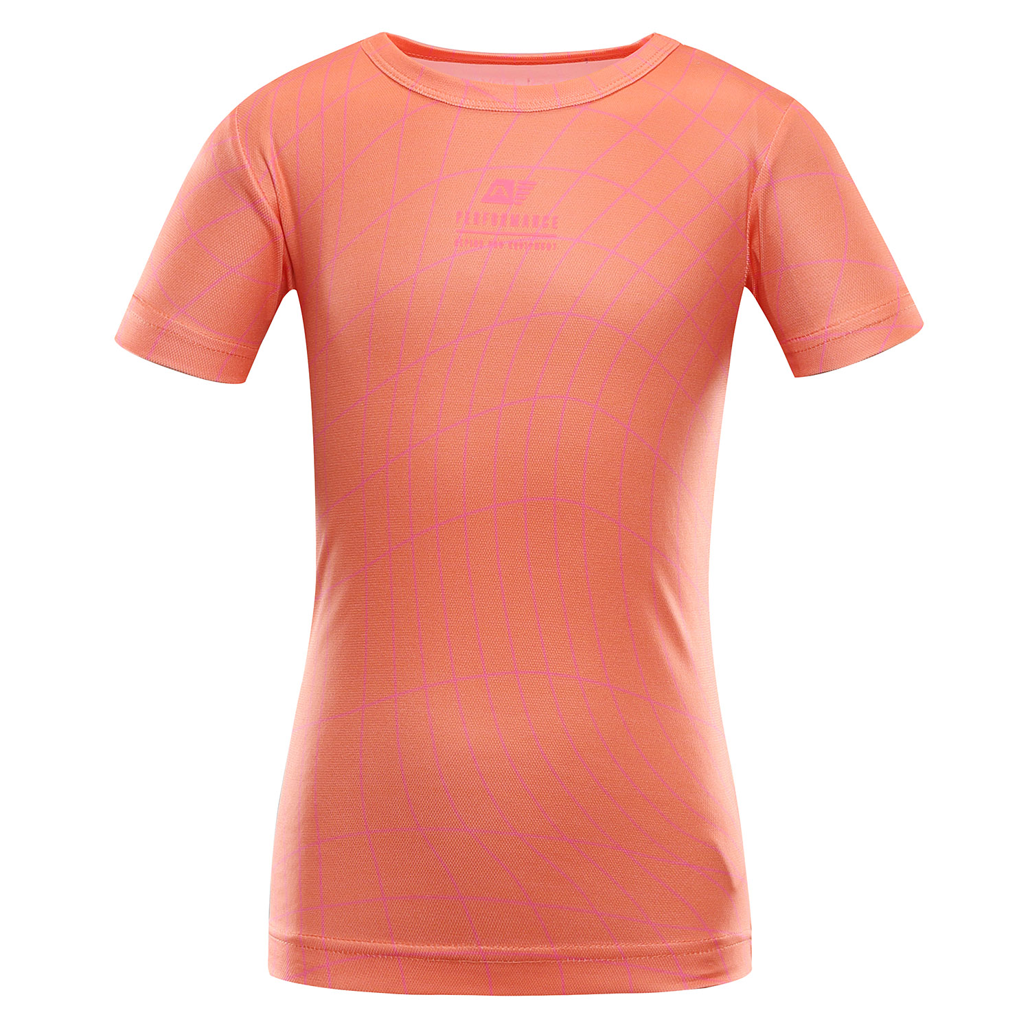 Children's quick-drying T-shirt ALPINE PRO BASIKO neon shocking orange variant PA