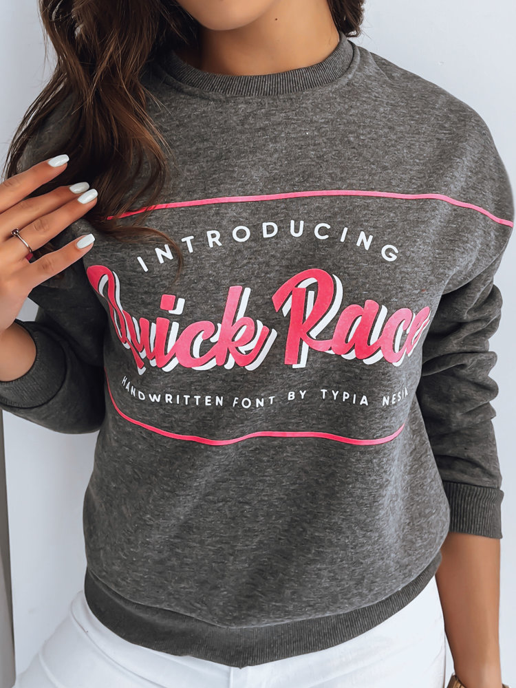 Women's Sweatshirt RACE Dark Gray Dstreet Z