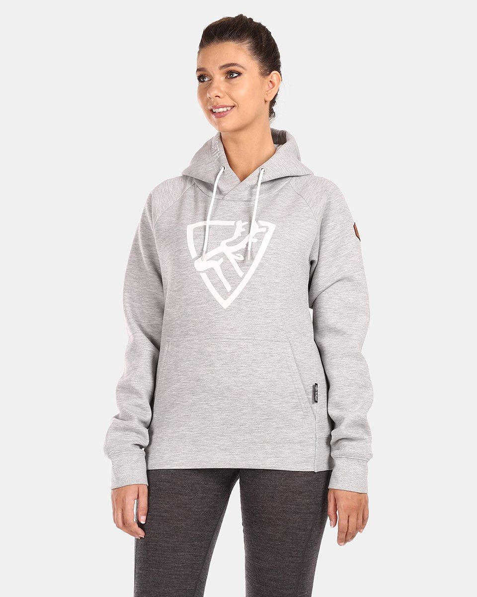 Women's cotton sweatshirt Kilpi FJELA-W Light grey