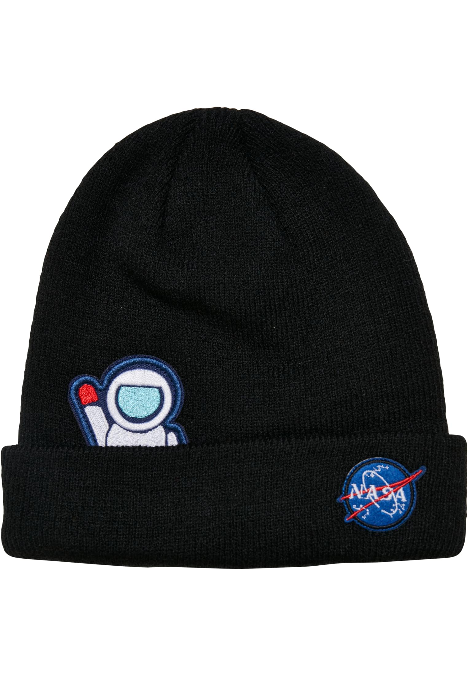 Children's Hat NASA Embroidery Beanie Black