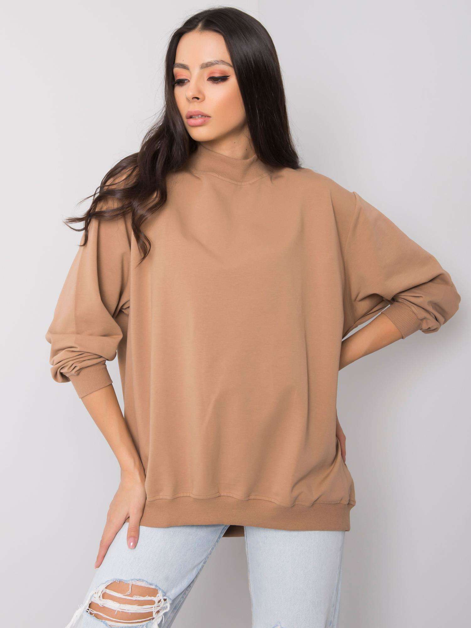 Basic Cotton Camel Sweatshirt