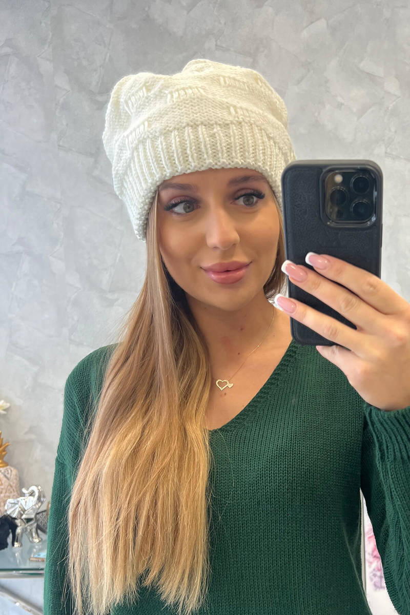 Ladies beanie Nastia K373 ecru