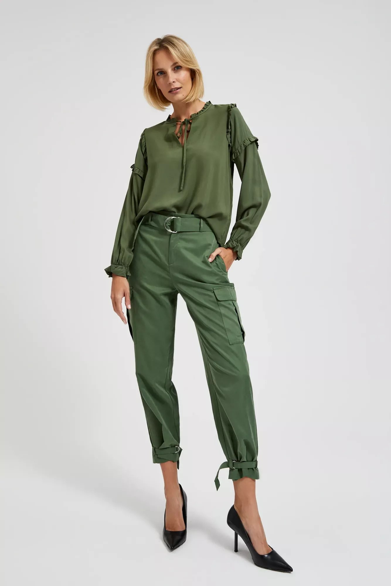 Women's khaki blouse